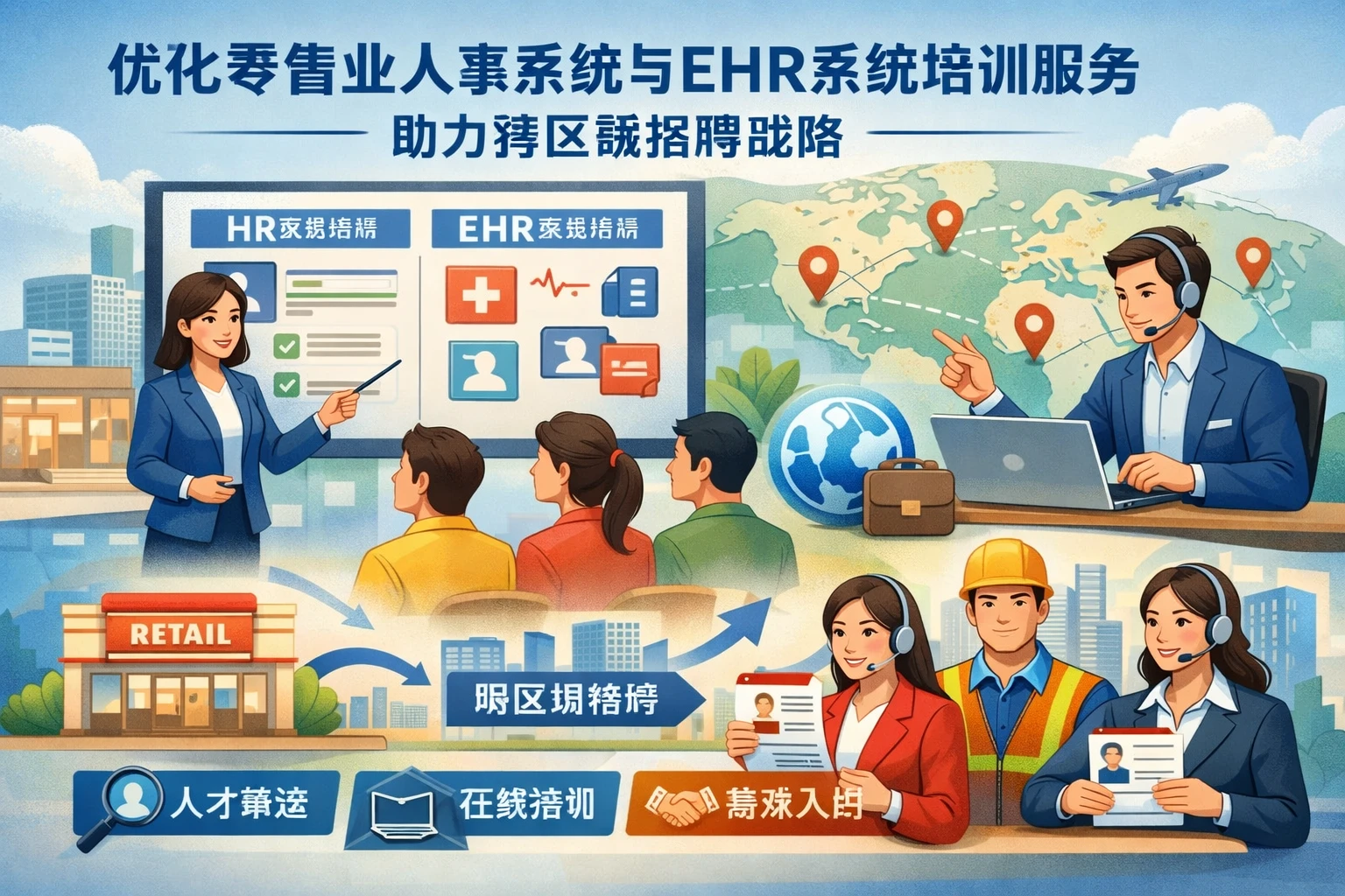 优化零售业人事系统与EHR系统培训服务，助力跨区域招聘战略