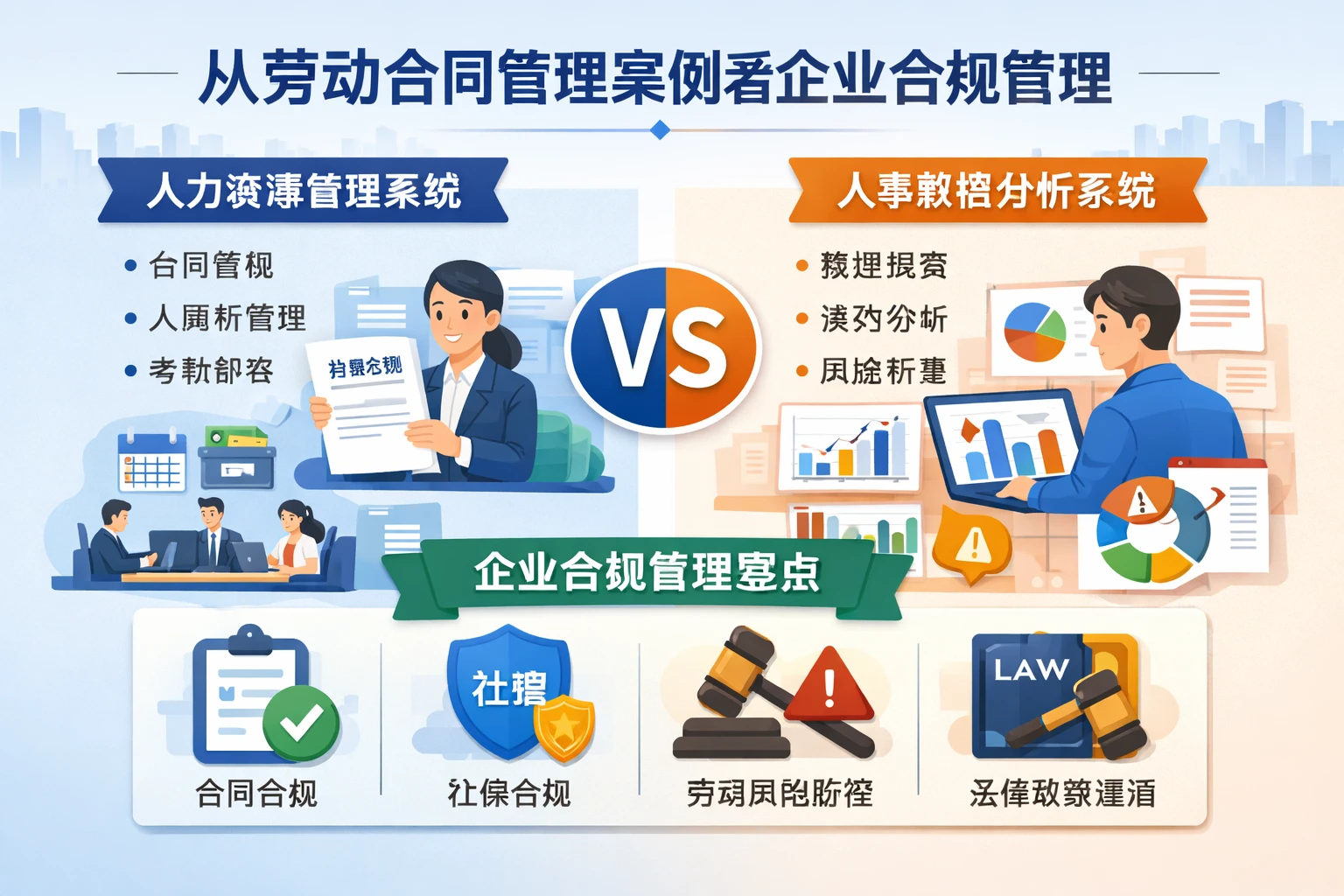 人力资源管理系统与人事数据分析系统对比：从劳动合同管理案例看企业合规管理