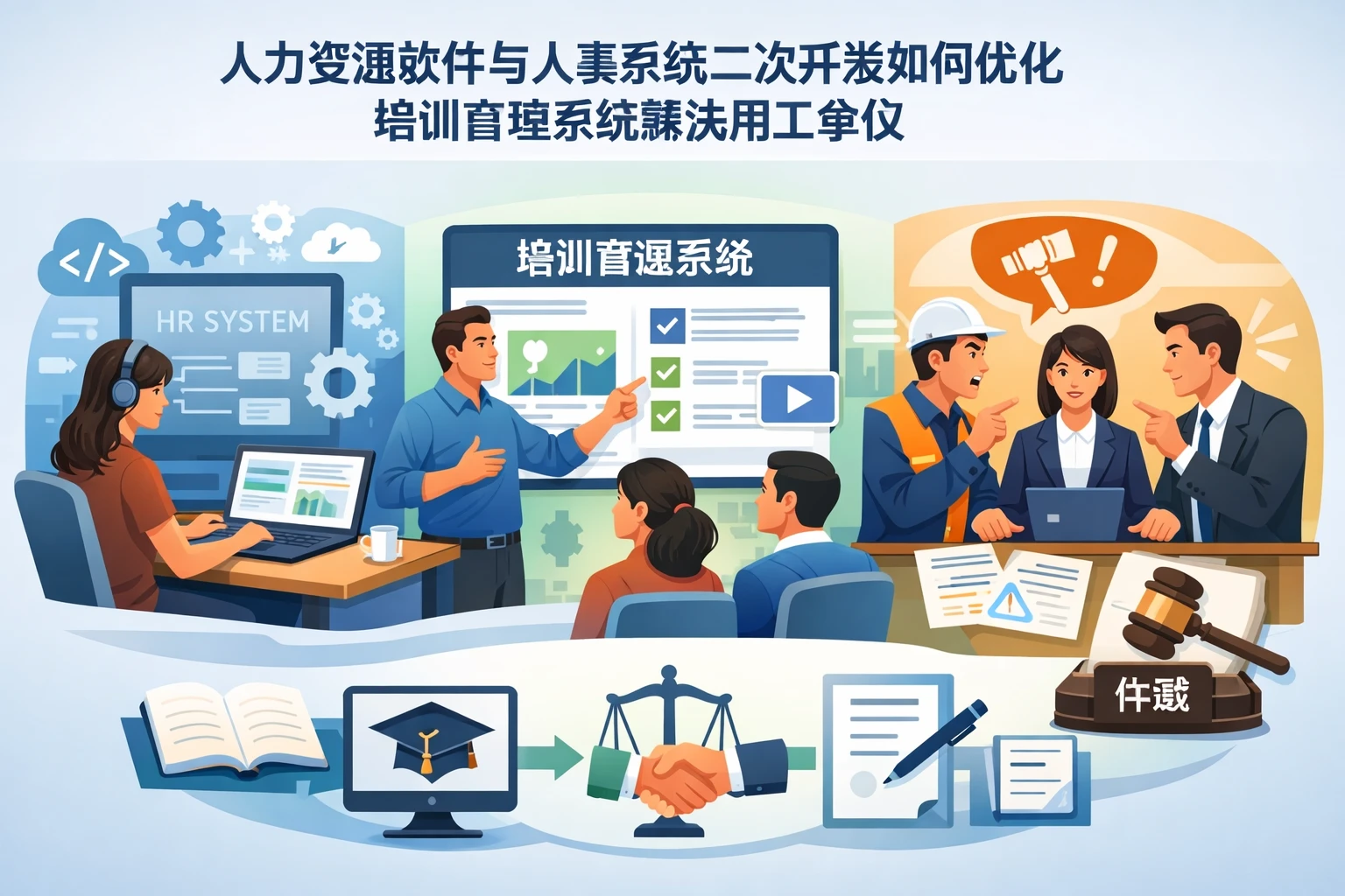 人力资源软件与人事系统二次开发如何优化培训管理系统解决用工争议