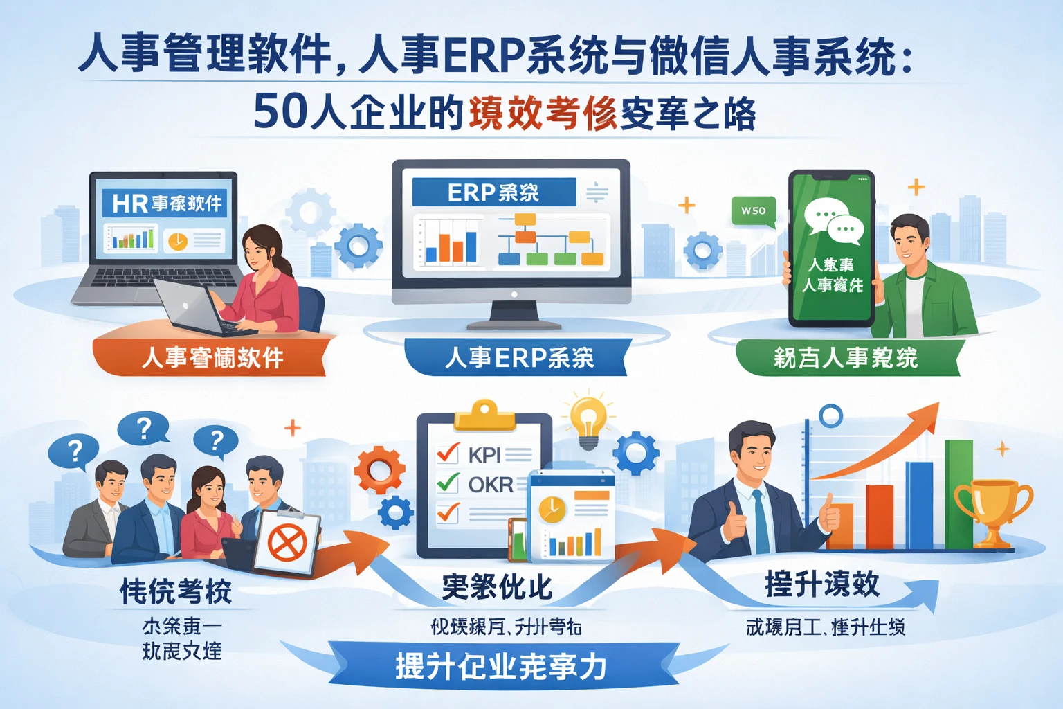 人事管理软件、人事ERP系统与微信人事系统：50人企业的绩效考核变革之路