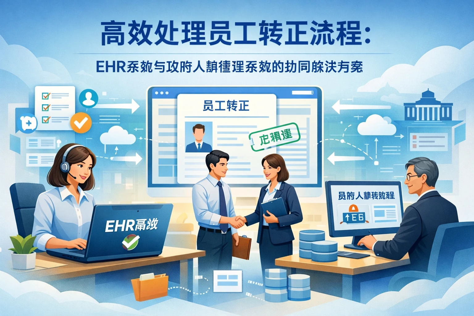 高效处理员工转正流程:EHR系统与政府人事管理系统的协同解决方案