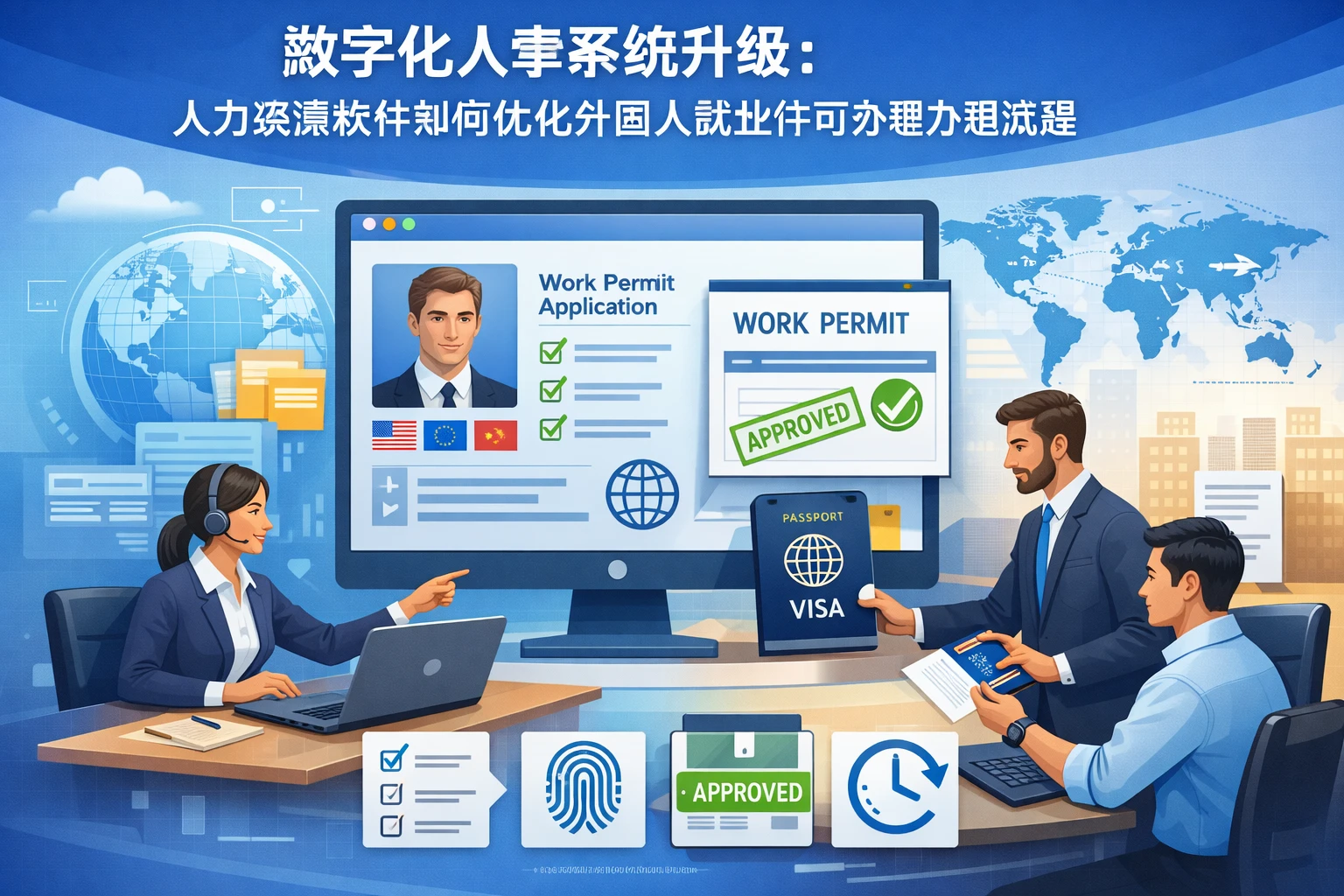 数字化人事系统升级：人力资源软件如何优化外国人就业许可证办理流程