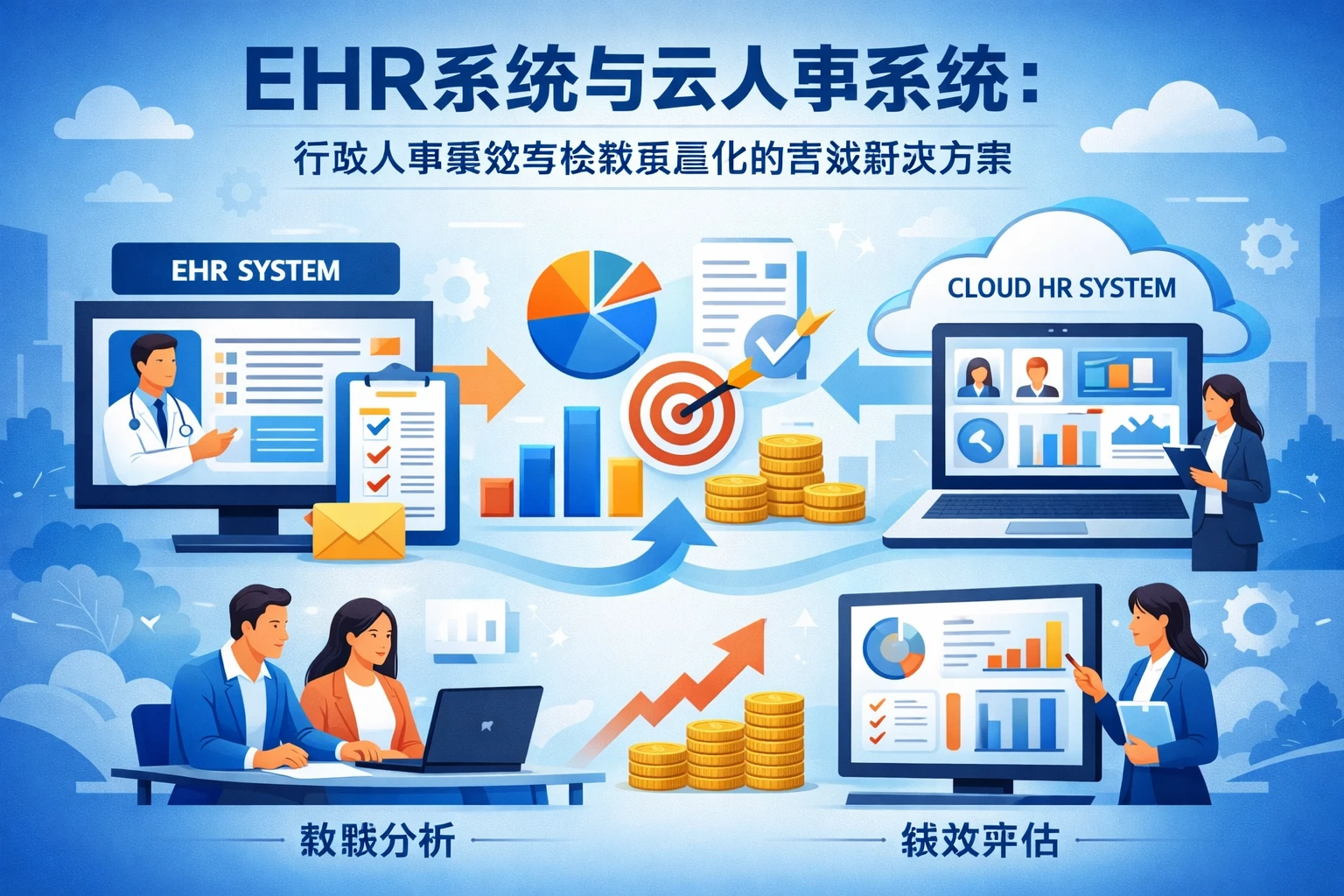 EHR系统与云人事系统：行政人事绩效考核数据量化的高效解决方案