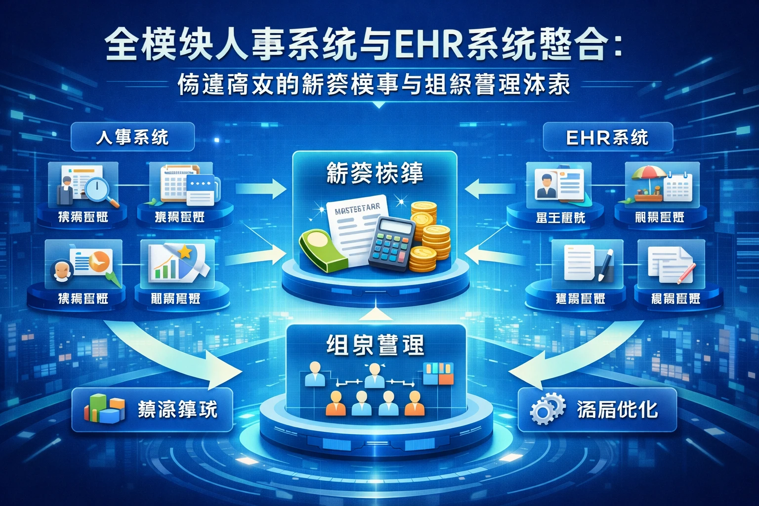全模块人事系统与EHR系统整合：构建高效的薪资核算与组织管理体系