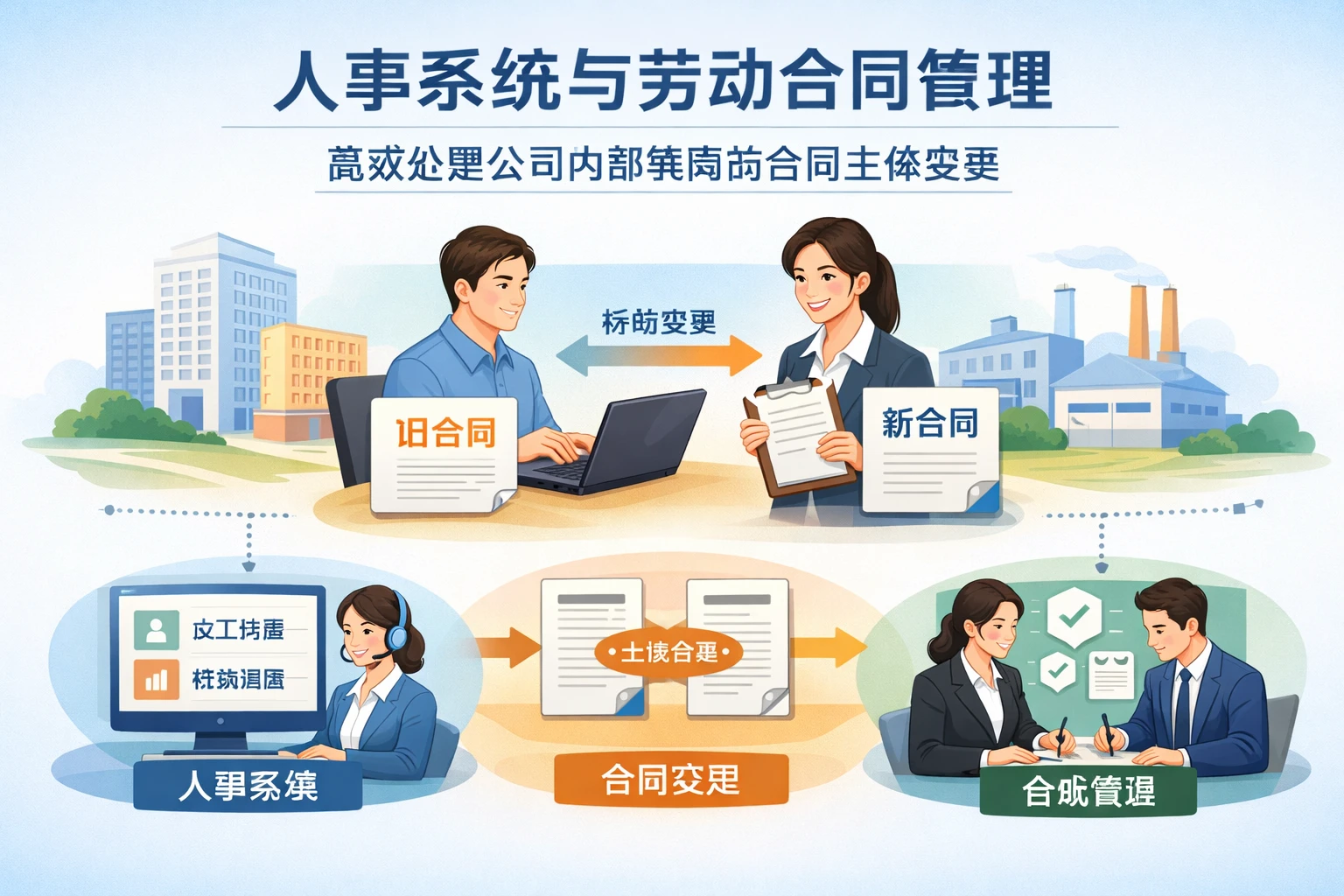 人事系统与劳动合同管理：高效处理公司内部转岗的合同主体变更