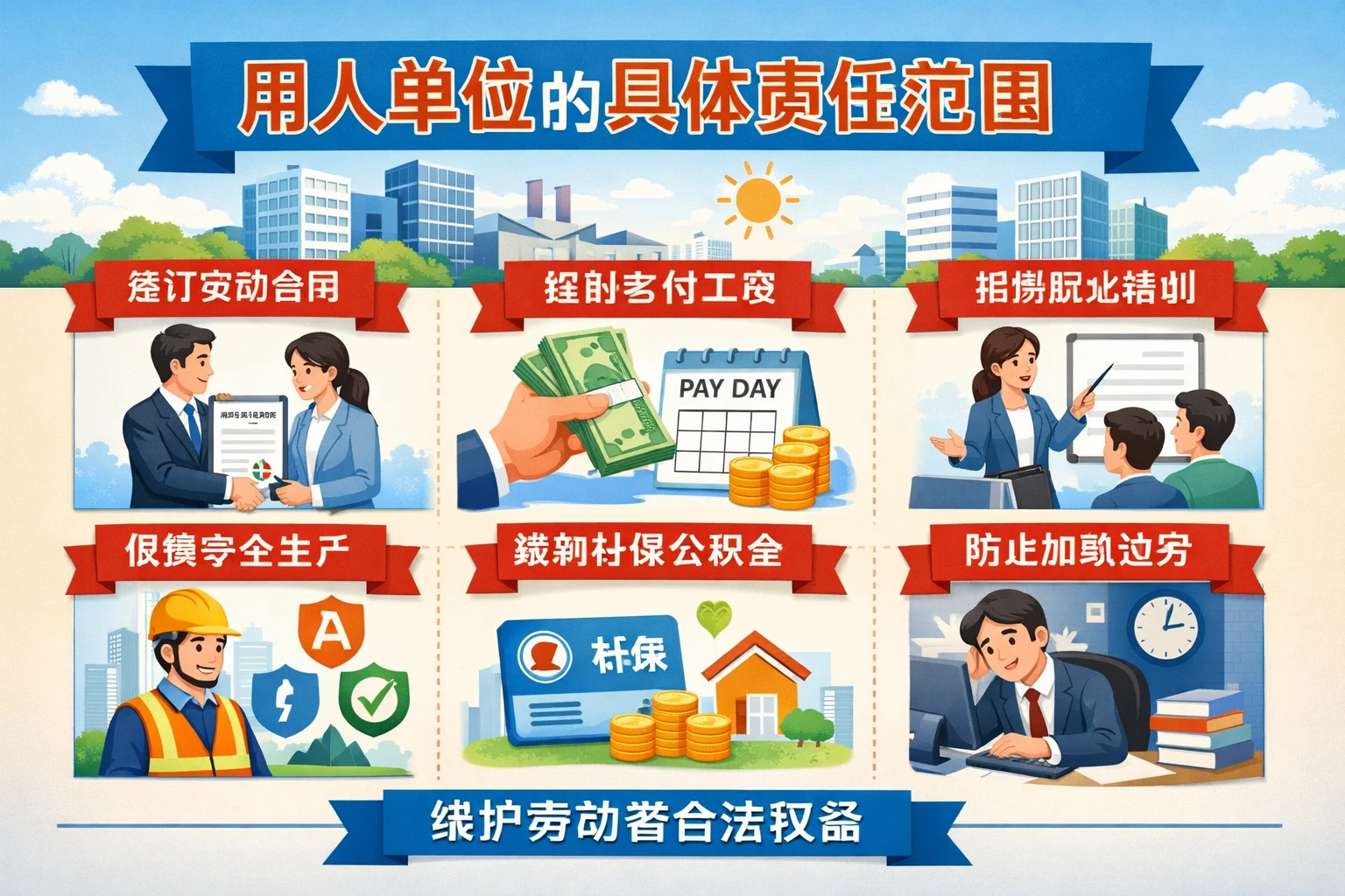 用人单位的具体责任范围