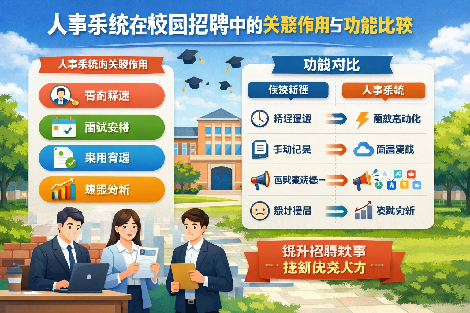 人事系统在校园招聘中的关键作用与功能比较