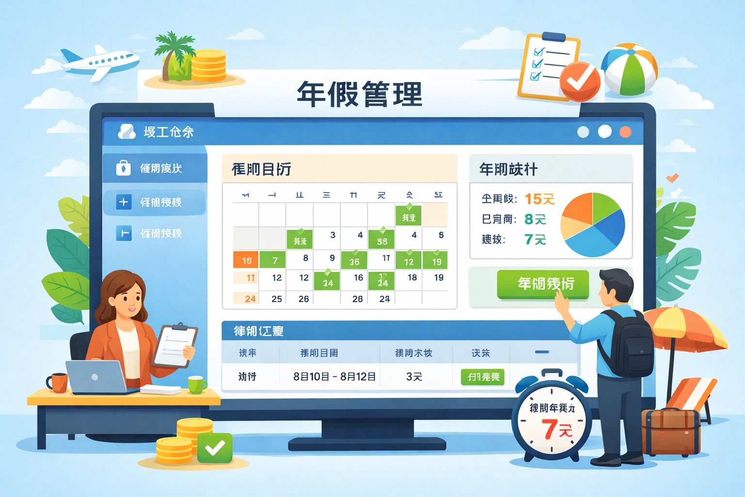 人力资源管理系统中的年假管理模块