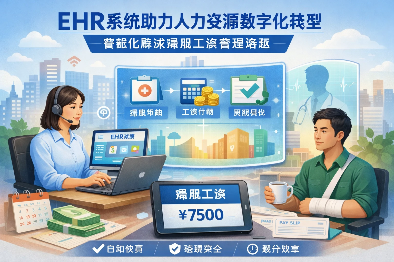 EHR系统助力人力资源数字化转型：智能化解决病假工资管理难题