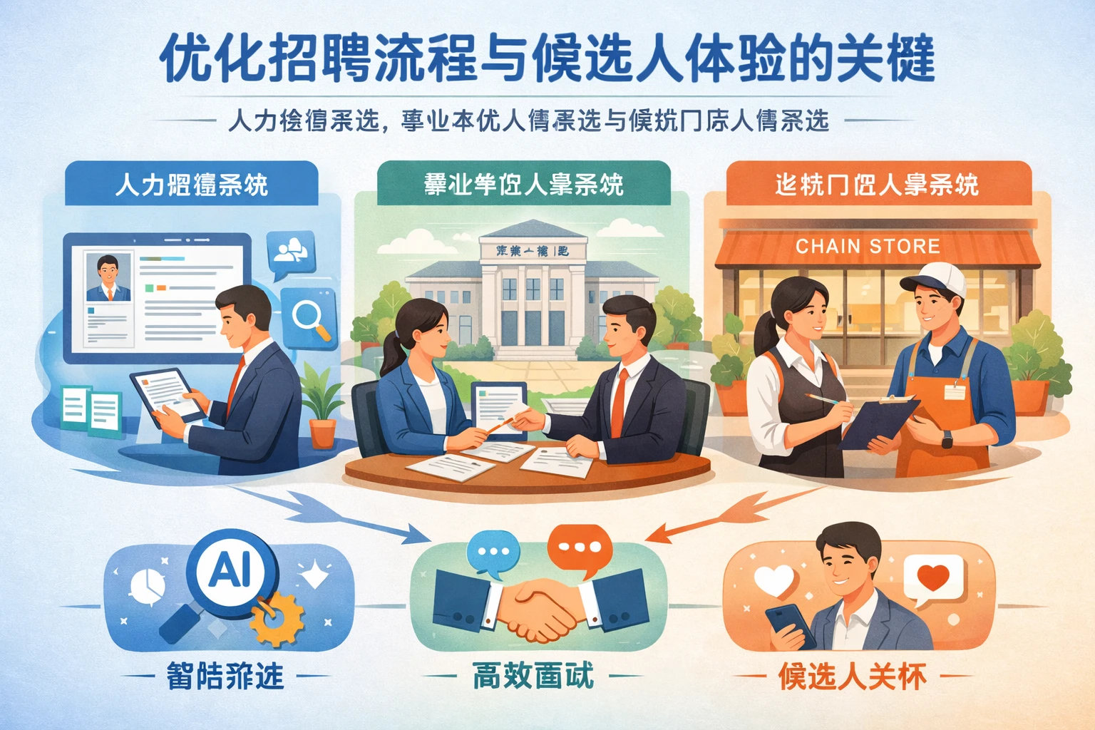 人力资源系统、事业单位人事系统与连锁门店人事系统：优化招聘流程与候选人体验的关键