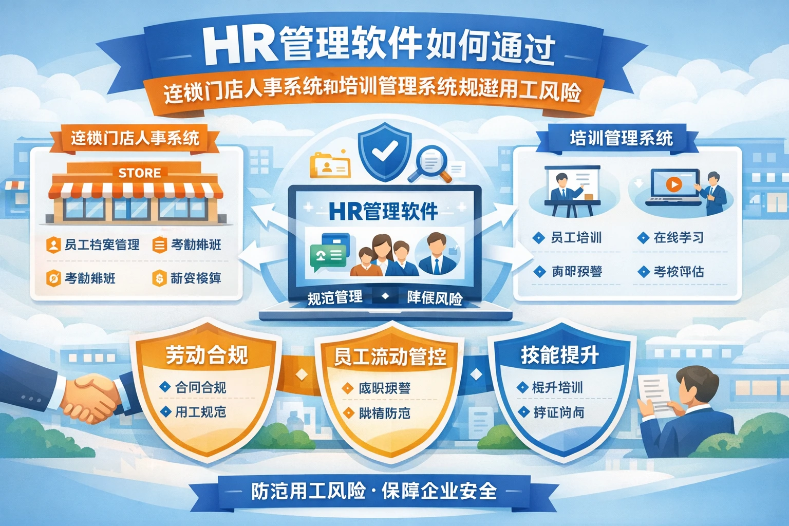 HR管理软件如何通过连锁门店人事系统和培训管理系统规避用工风险