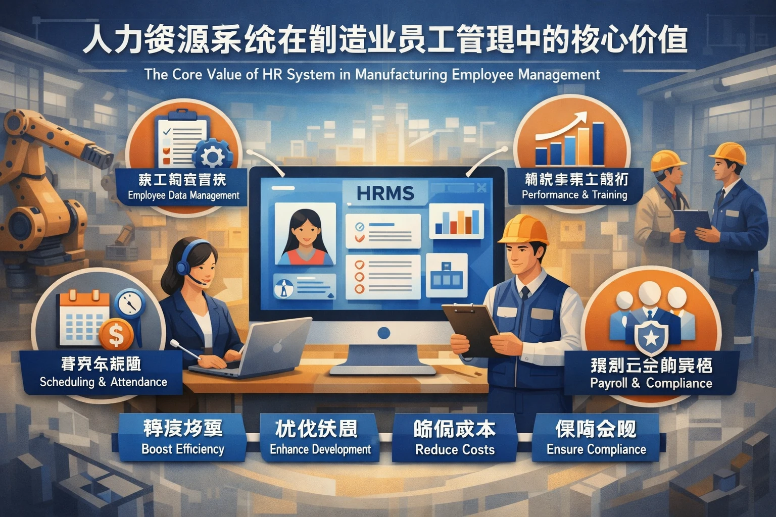 人力资源系统在制造业员工管理中的核心价值