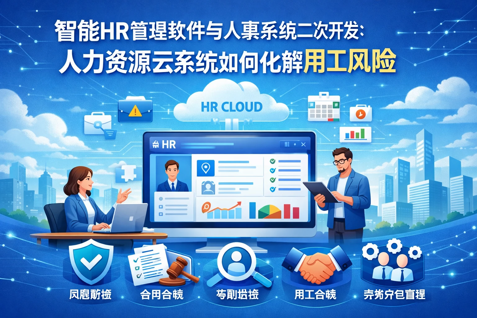 智能HR管理软件与人事系统二次开发：人力资源云系统如何化解用工风险