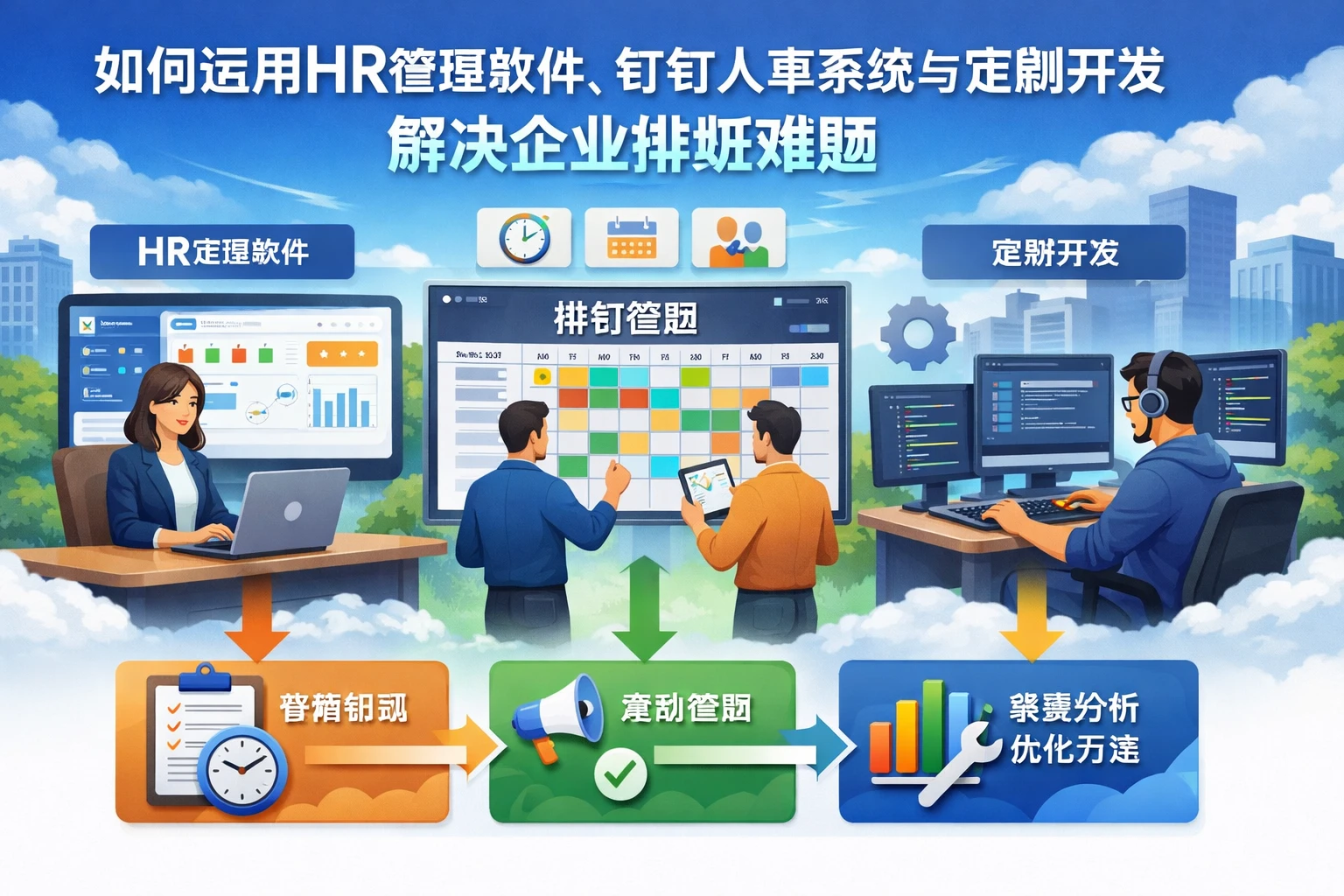 如何运用HR管理软件、钉钉人事系统与定制开发解决企业排班难题