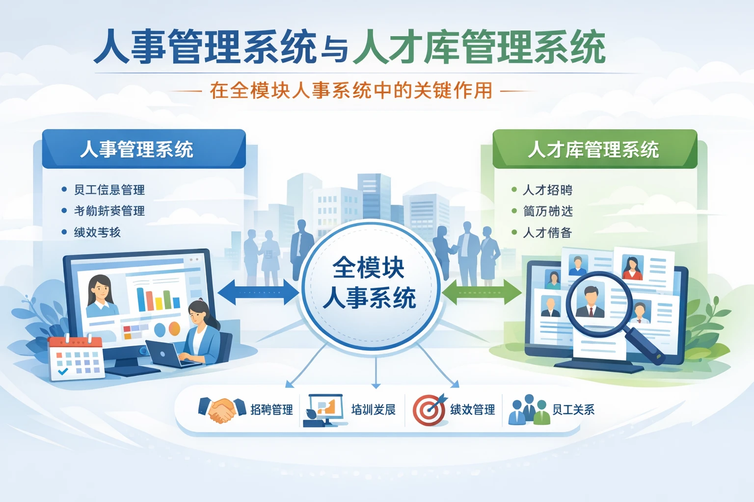 人事管理系统与人才库管理系统在全模块人事系统中的关键作用