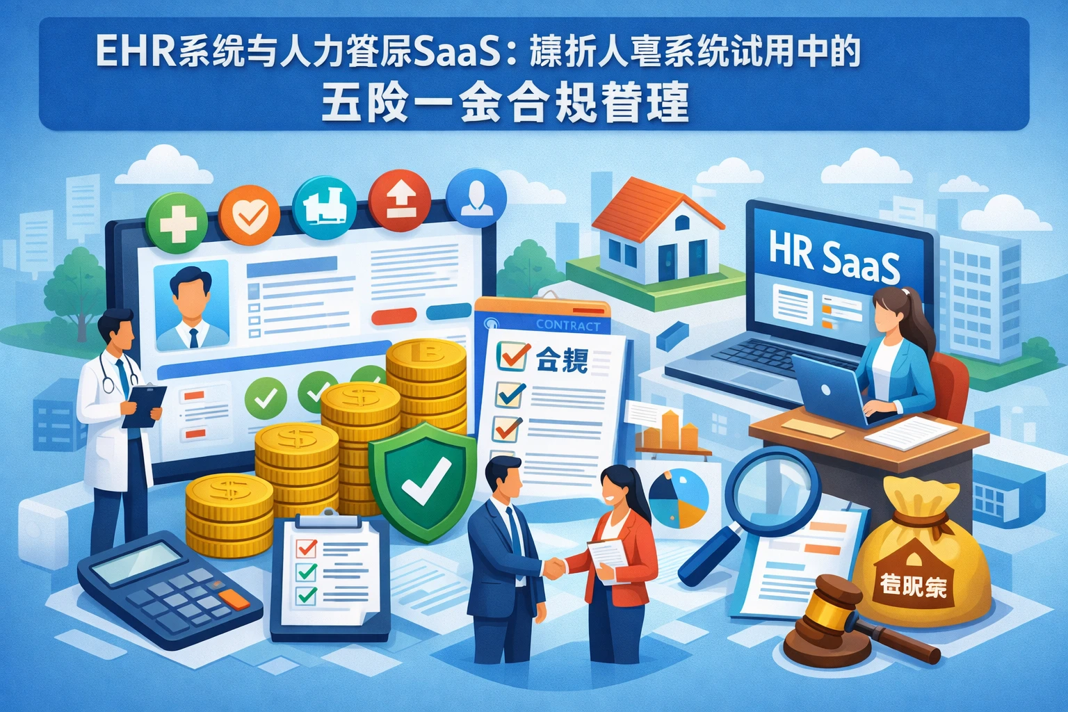 EHR系统与人力资源SaaS：解析人事系统试用中的五险一金合规管理