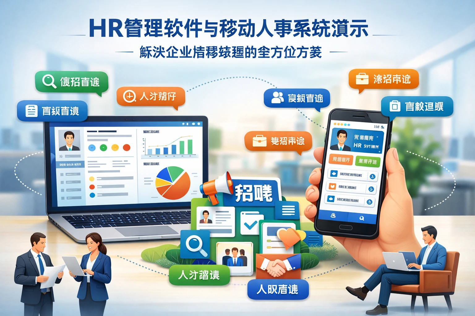 HR管理软件与移动人事系统演示：解决企业招聘难题的全方位方案