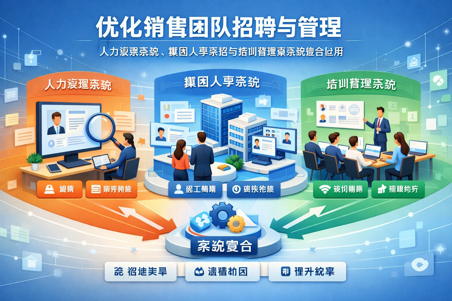 优化销售团队招聘与管理：人力资源系统、集团人事系统与培训管理系统的整合应用