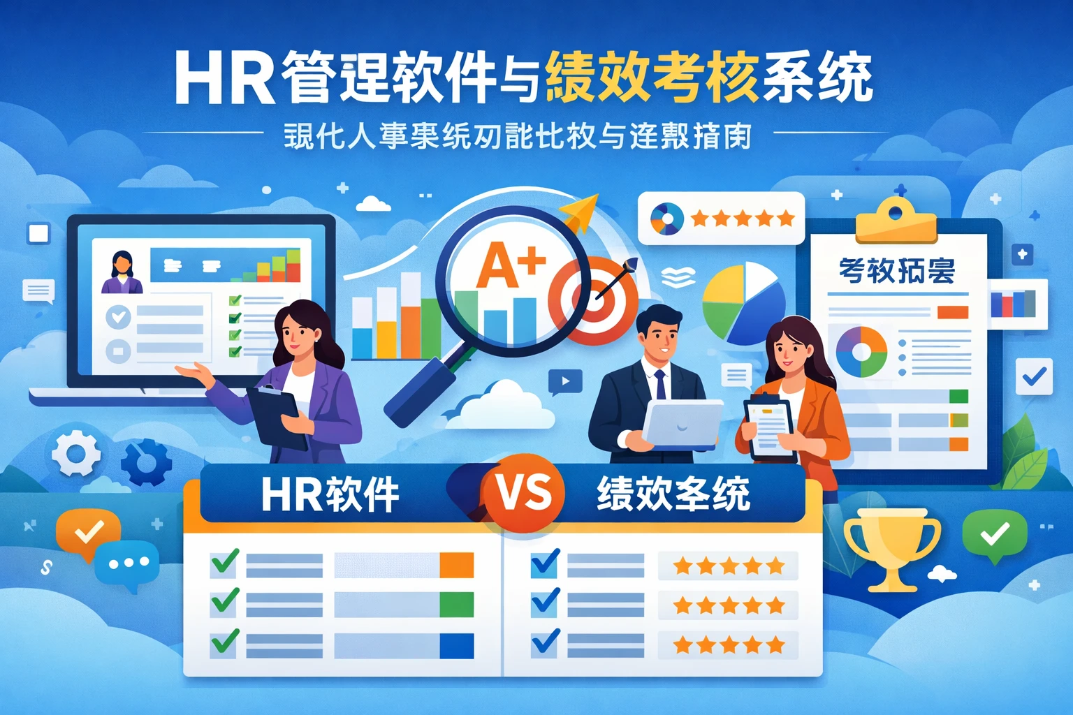 HR管理软件与绩效考核系统：现代人事系统功能比较与选型指南