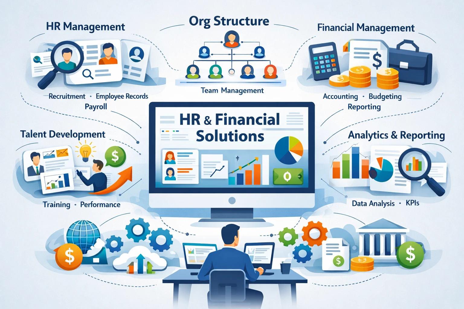 现代企业人力资源系统与组织架构管理及财务一体化解决方案