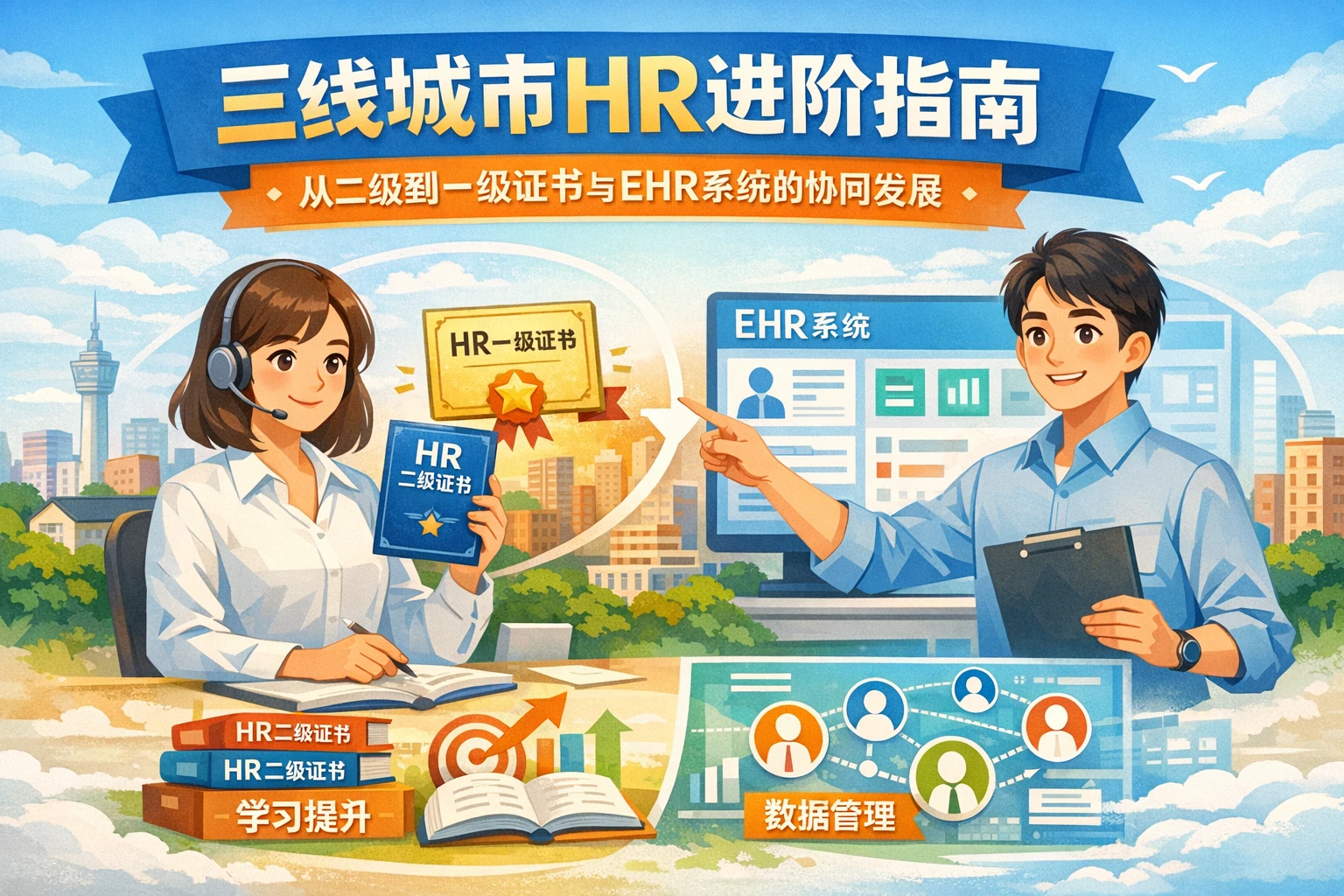 三线城市HR进阶指南：从二级到一级证书与EHR系统的协同发展