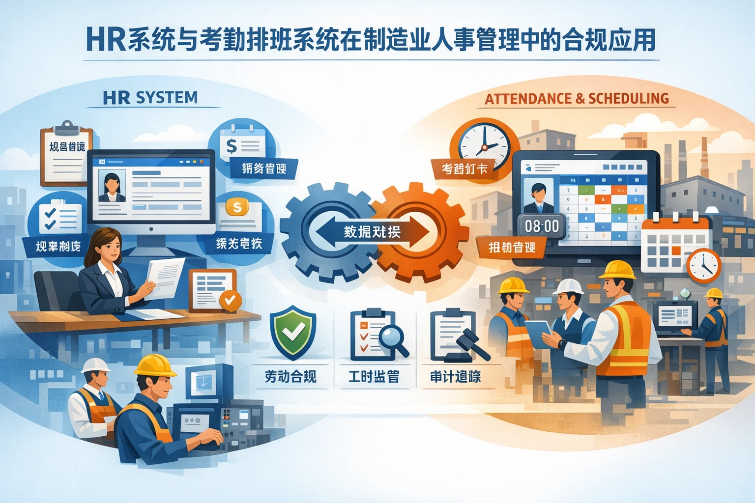HR系统与考勤排班系统在制造业人事管理中的合规应用