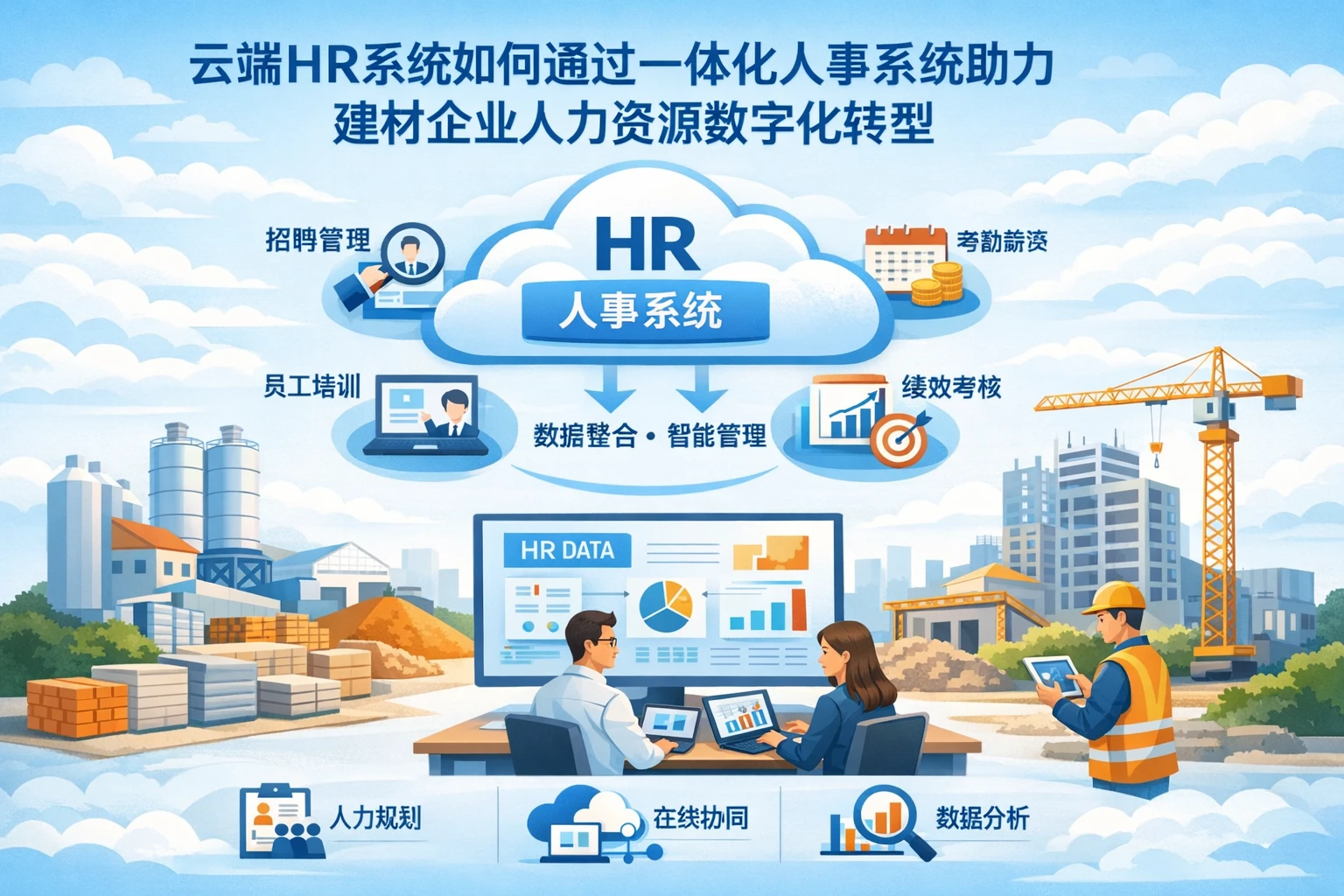 云端HR系统如何通过一体化人事系统助力建材企业人力资源数字化转型