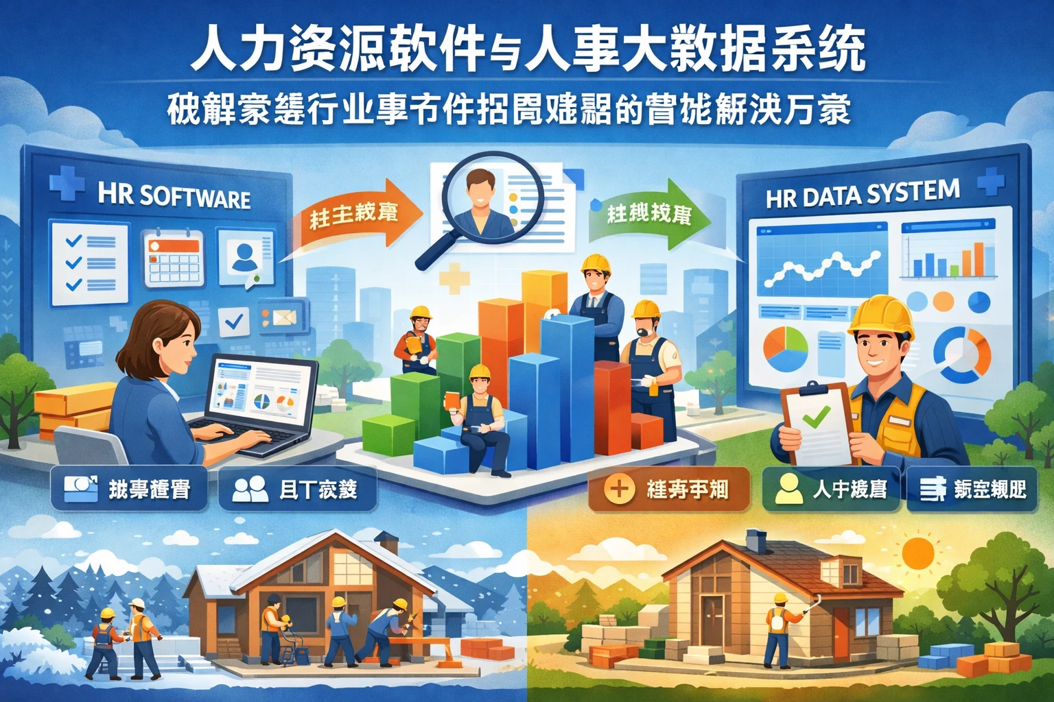 人力资源软件与人事大数据系统：破解家装行业季节性招聘难题的智能解决方案