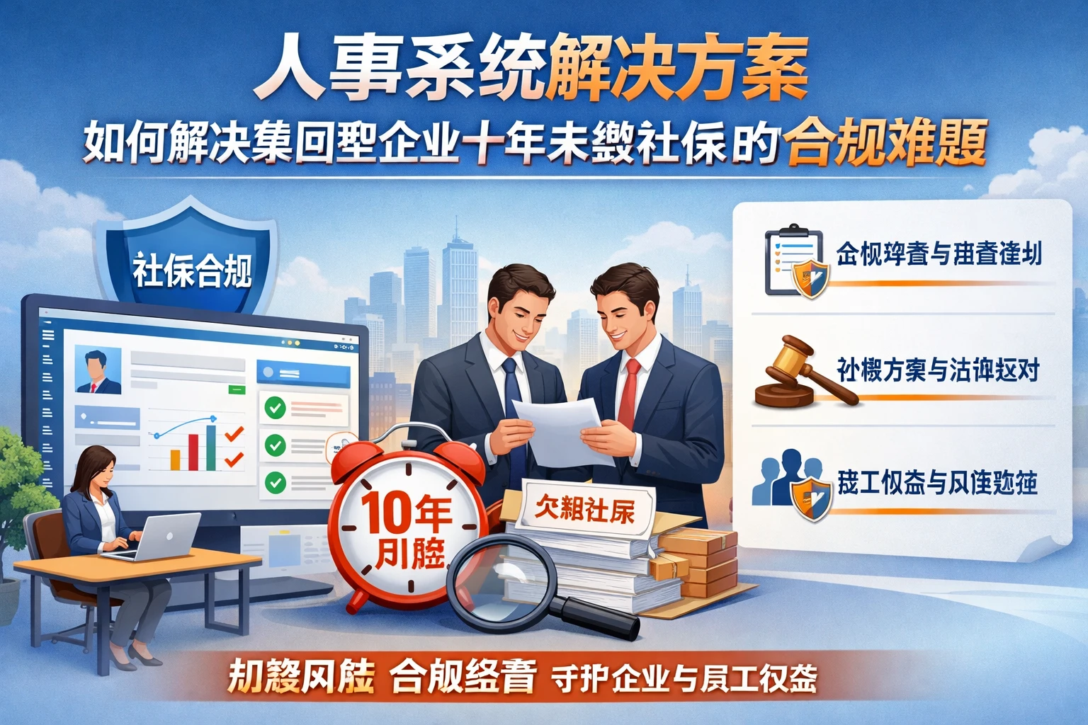 人事系统解决方案如何解决集团型企业十年未缴社保的合规难题
