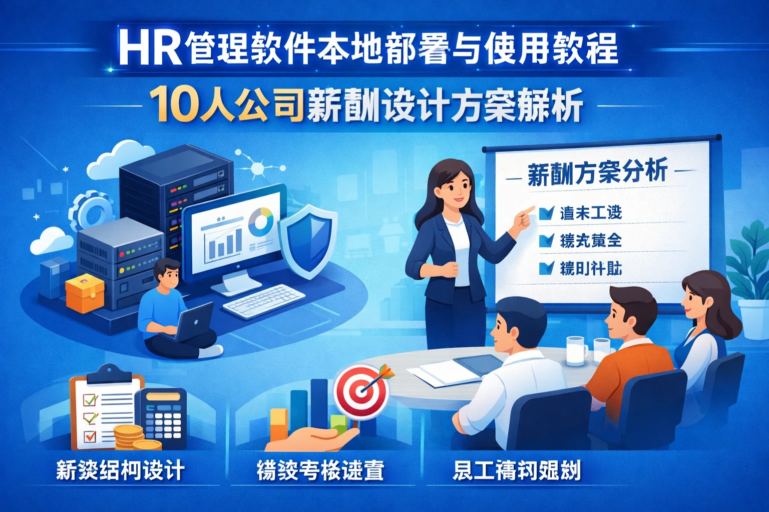 HR管理软件本地部署与使用教程：10人公司薪酬设计方案解析