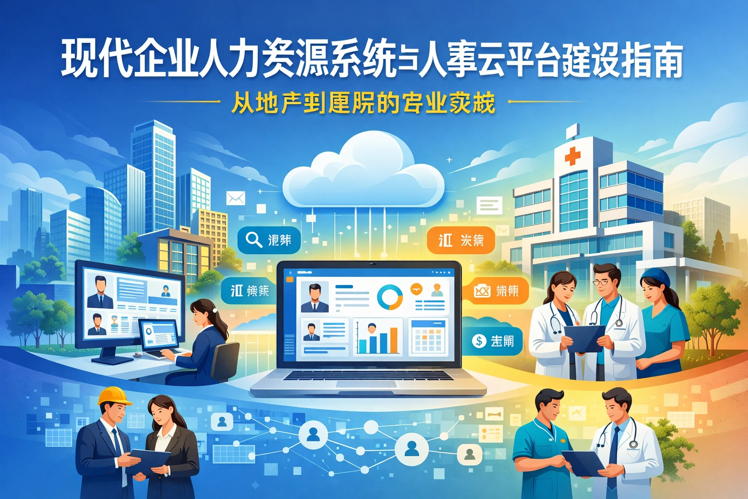 现代企业人力资源系统与人事云平台建设指南：从地产到医院的专业实践