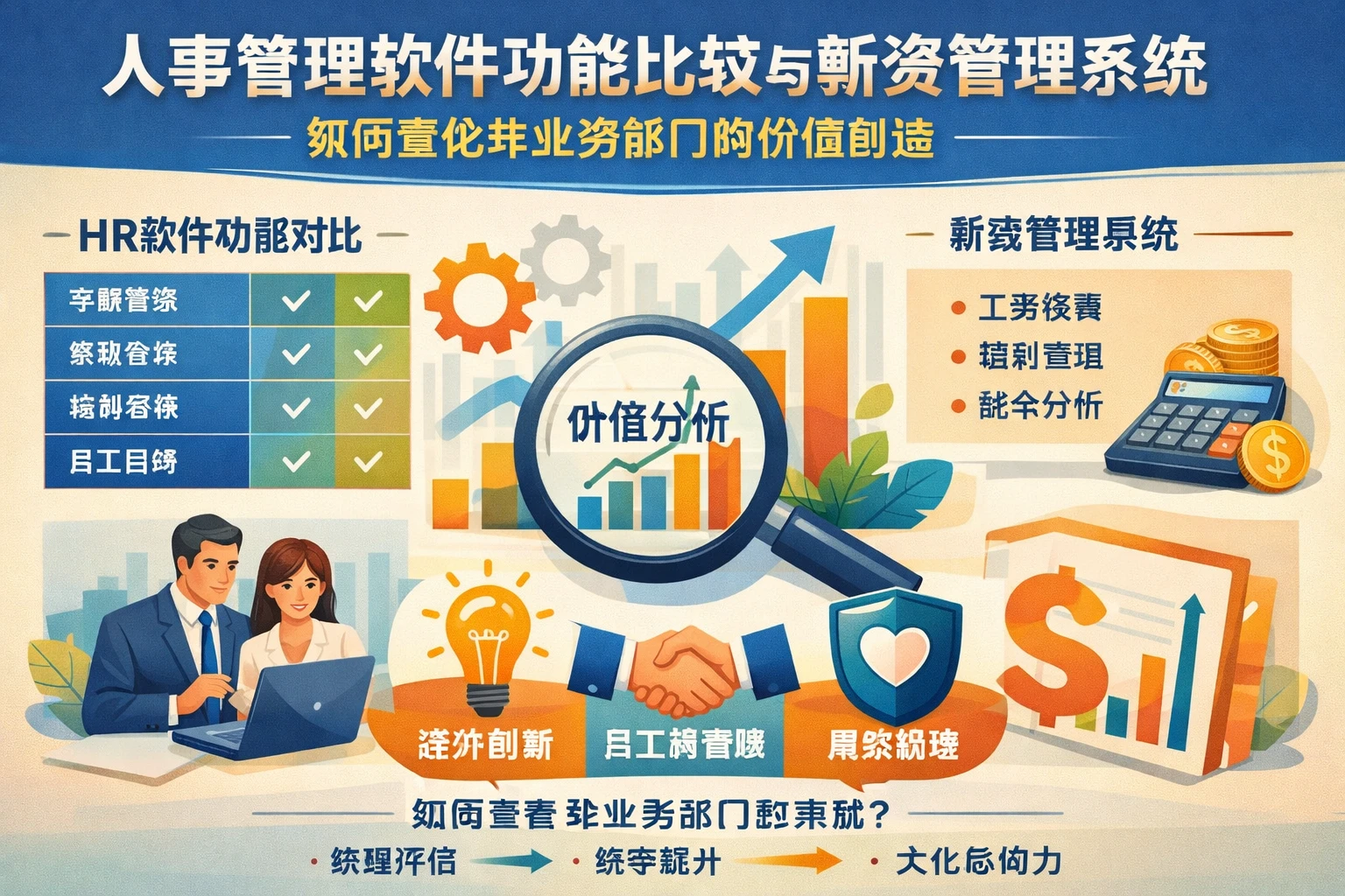 人事管理软件功能比较与薪资管理系统:如何量化非业务部门的价值创造
