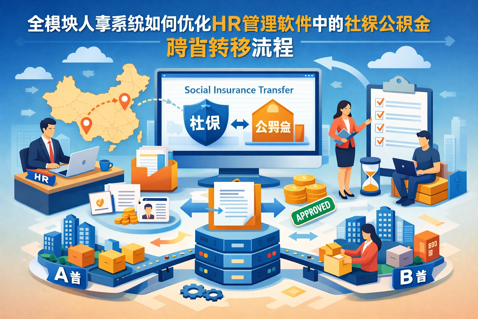 全模块人事系统如何优化HR管理软件中的社保公积金跨省转移流程