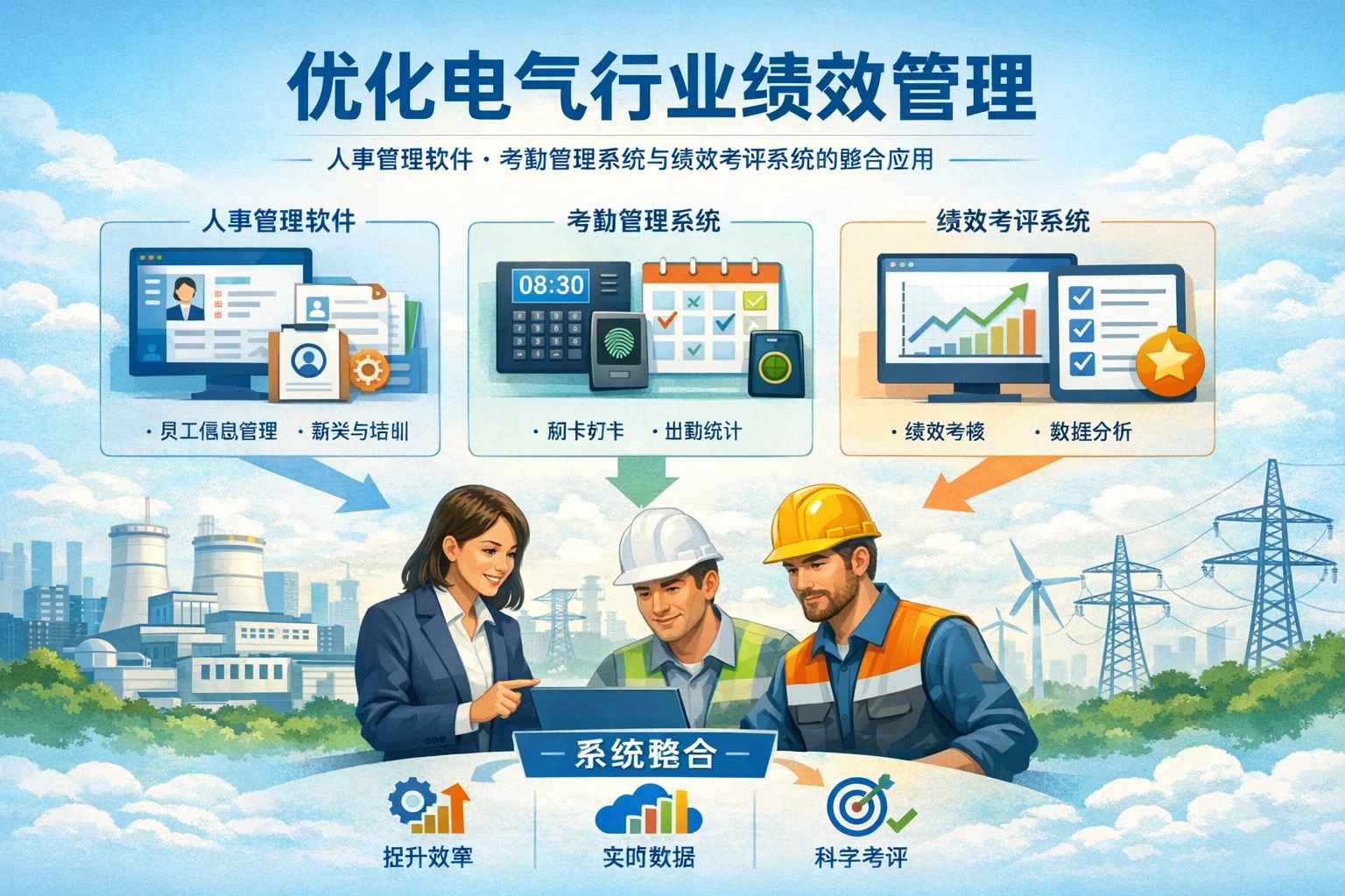 优化电气行业绩效管理：人事管理软件、考勤管理系统与绩效考评系统的整合应用