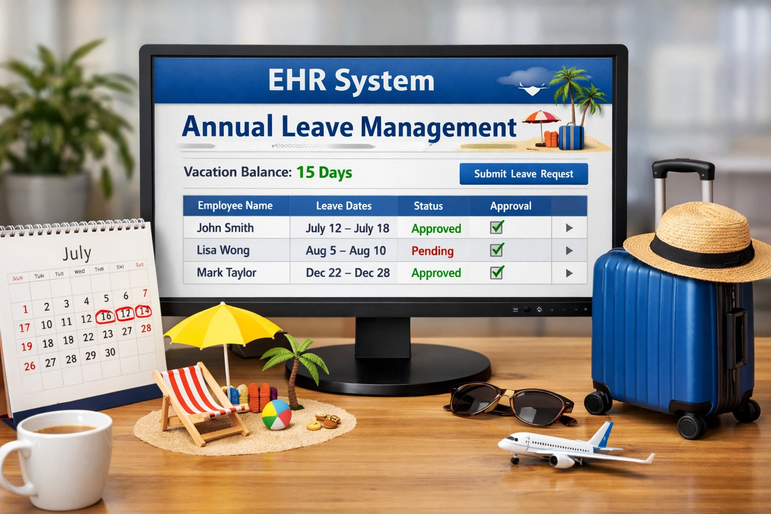 EHR系统在年假管理中的核心作用
