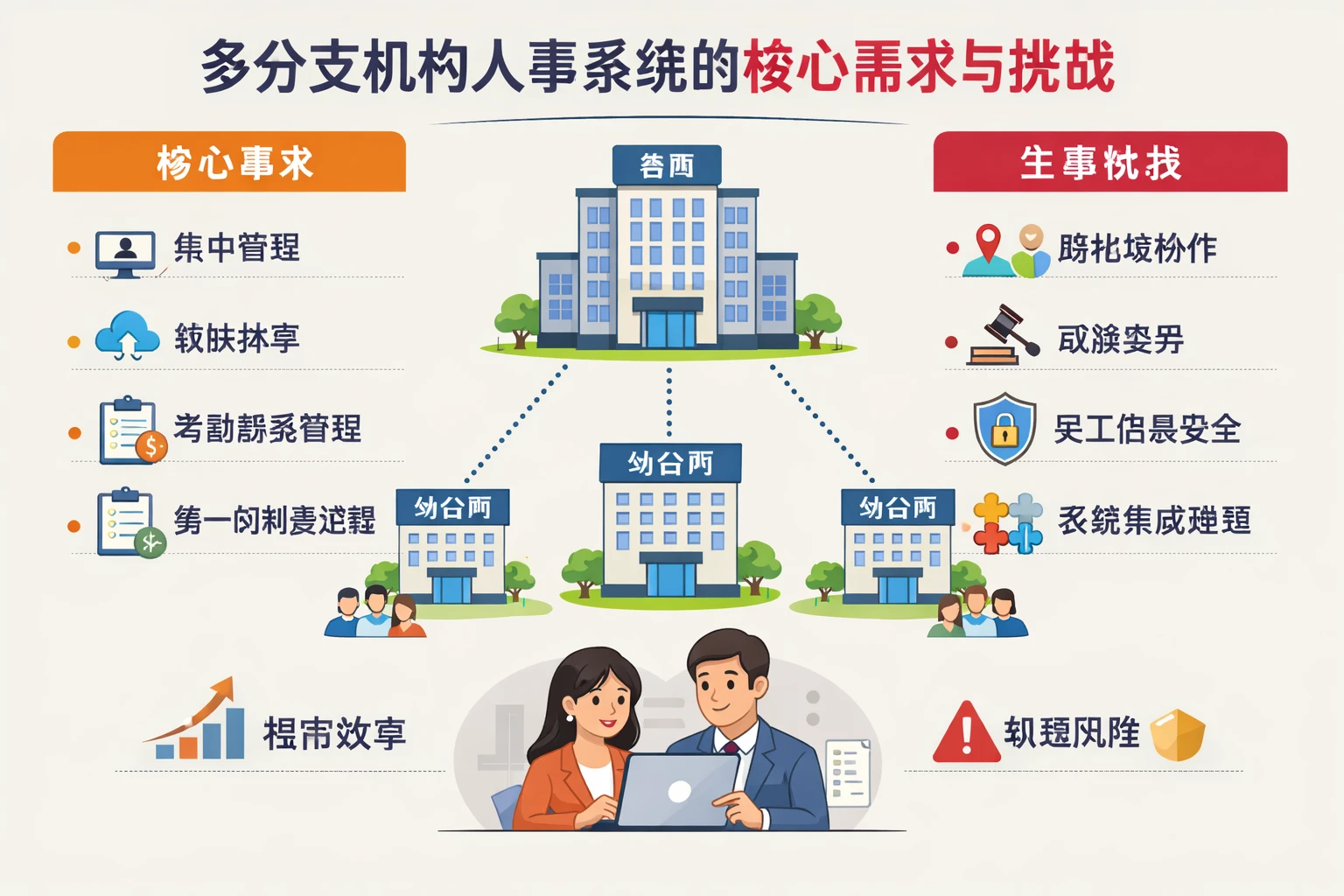 多分支机构人事系统的核心需求与挑战