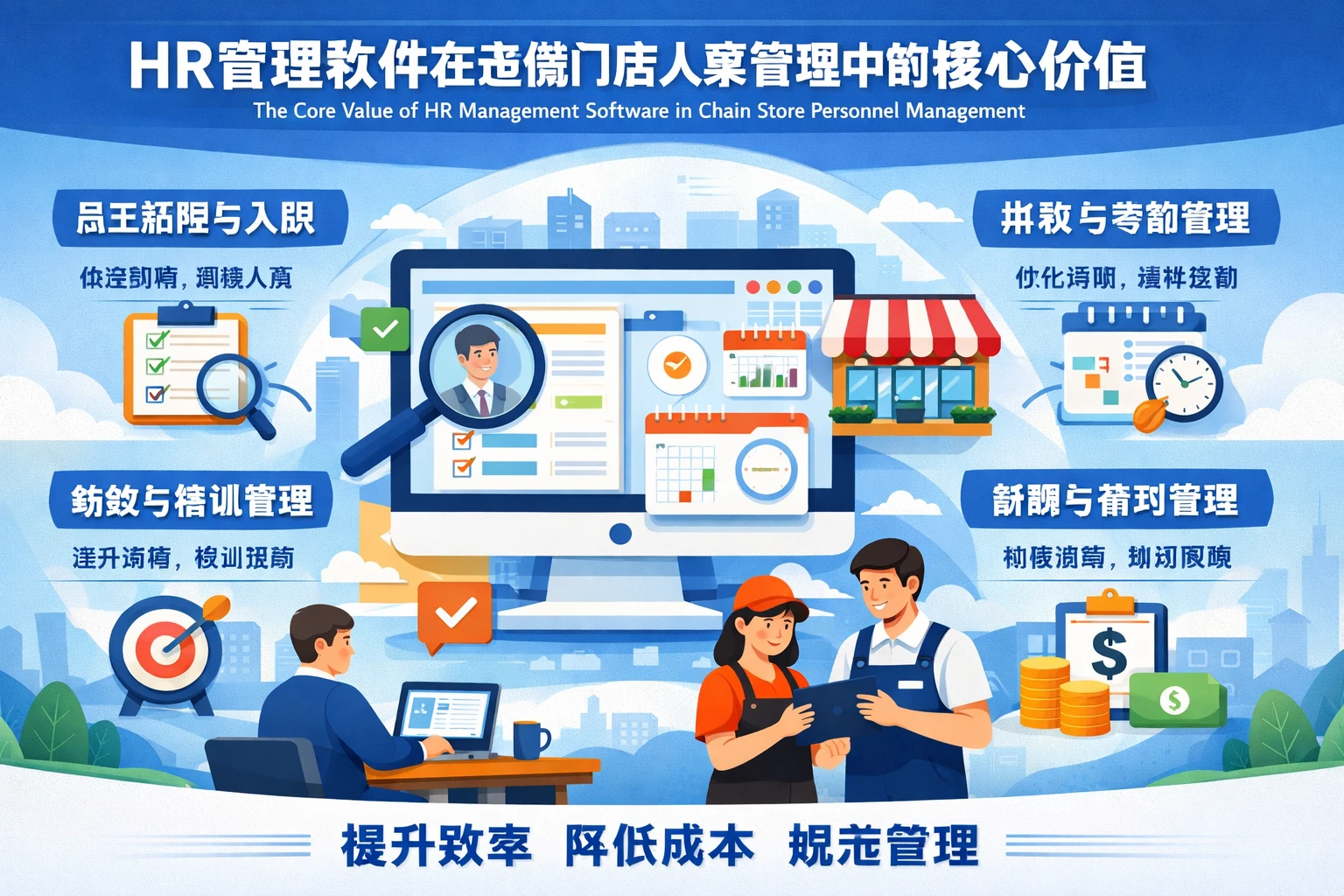 HR管理软件在连锁门店人事管理中的核心价值