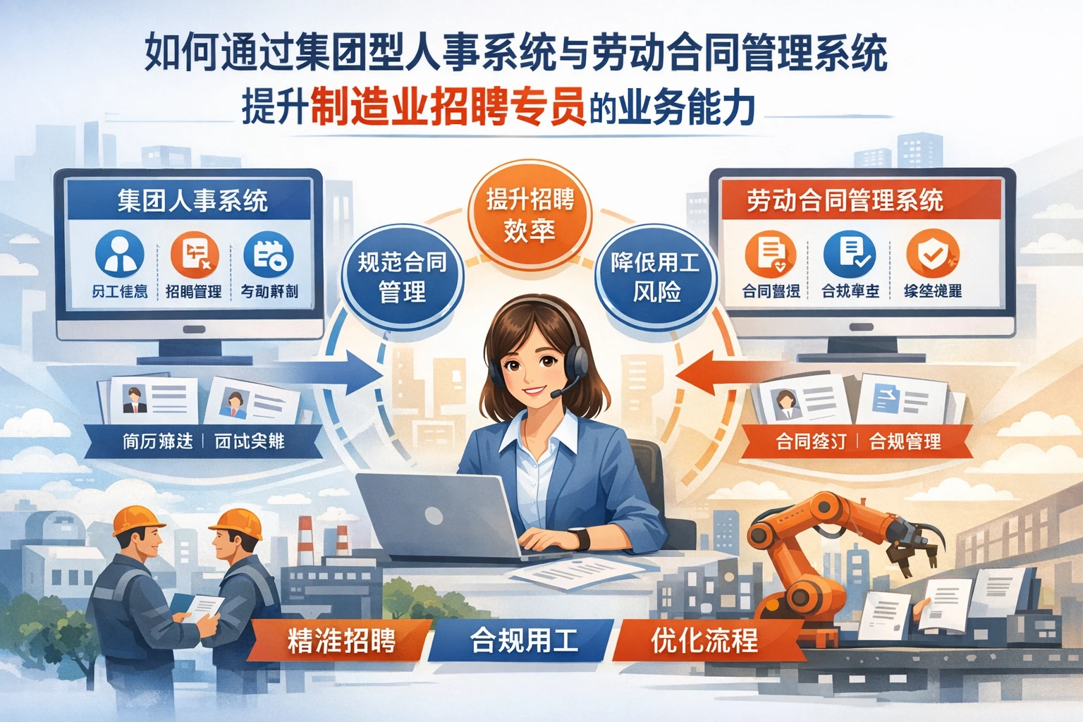如何通过集团型人事系统与劳动合同管理系统提升制造业招聘专员的业务能力