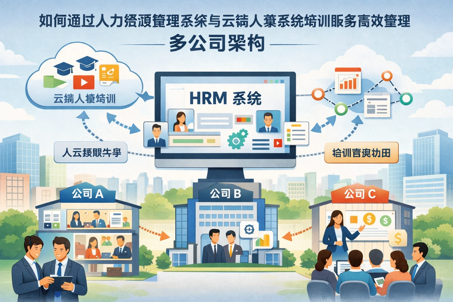 如何通过人力资源管理系统与云端人事系统培训服务高效管理多公司架构
