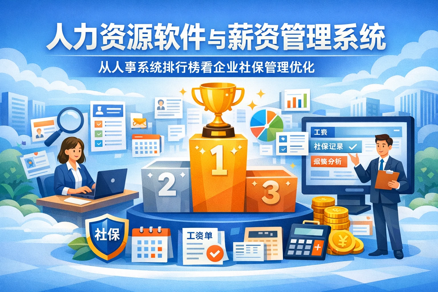 人力资源软件与薪资管理系统：从人事系统排行榜看企业社保管理优化