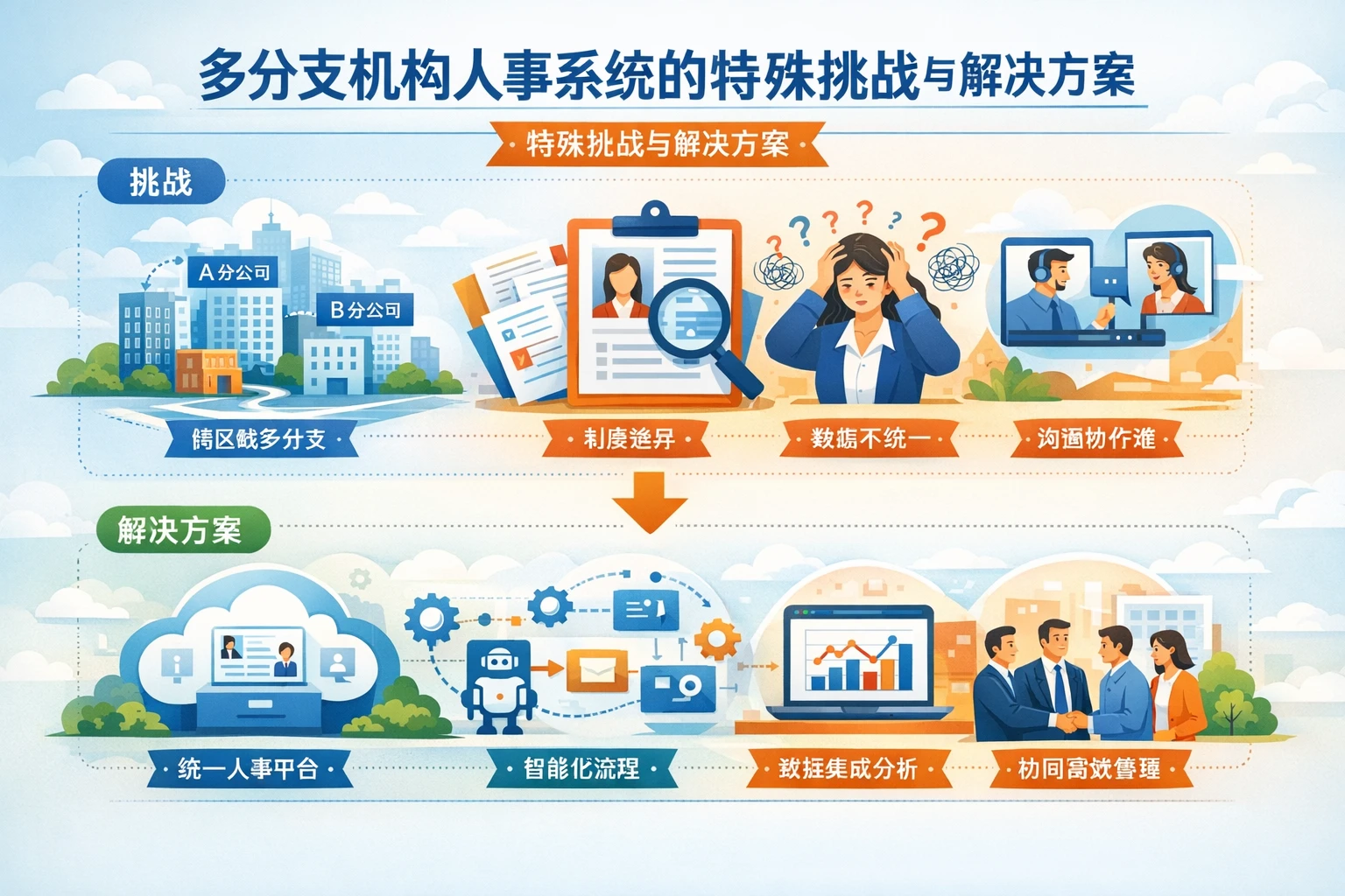 多分支机构人事系统的特殊挑战与解决方案