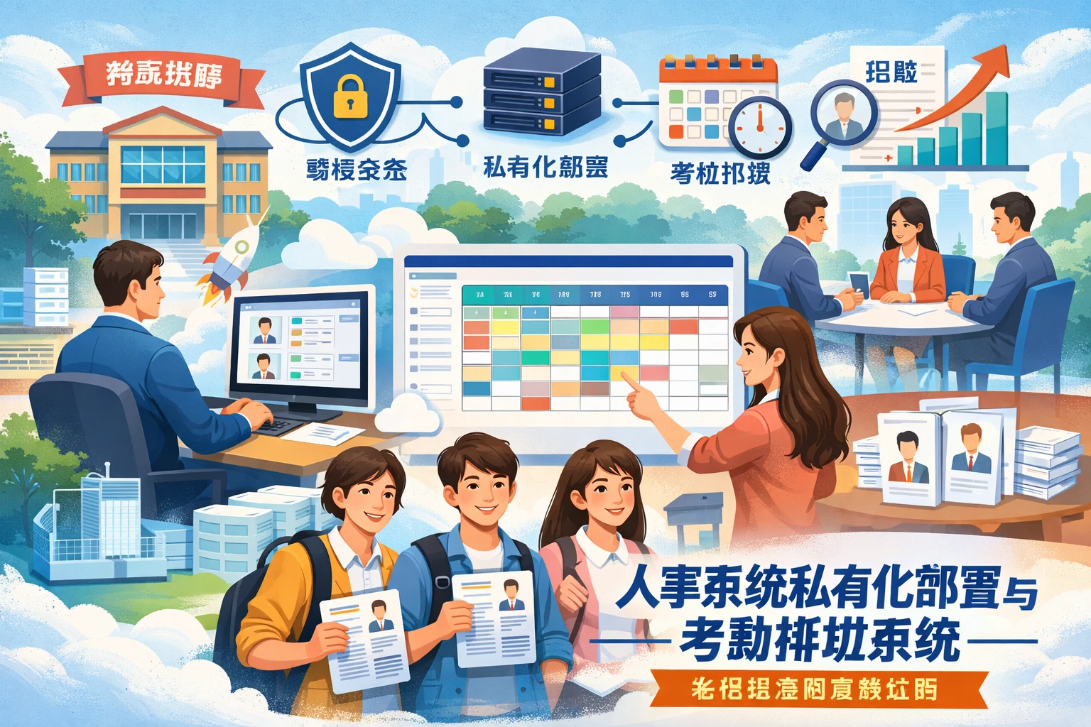 人事系统私有化部署与考勤排班系统在校招季的高效应用