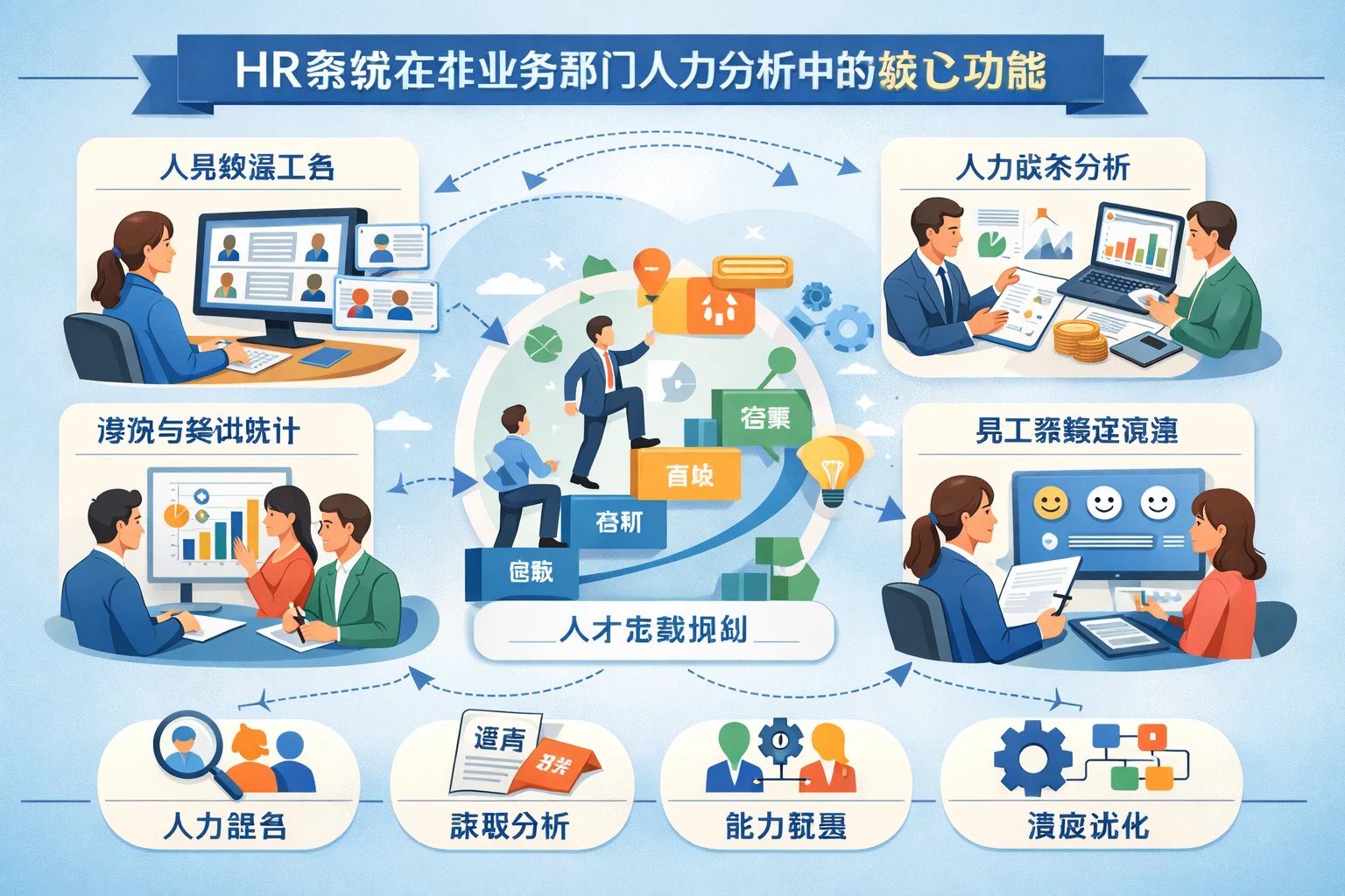 HR系统在非业务部门人力分析中的核心功能
