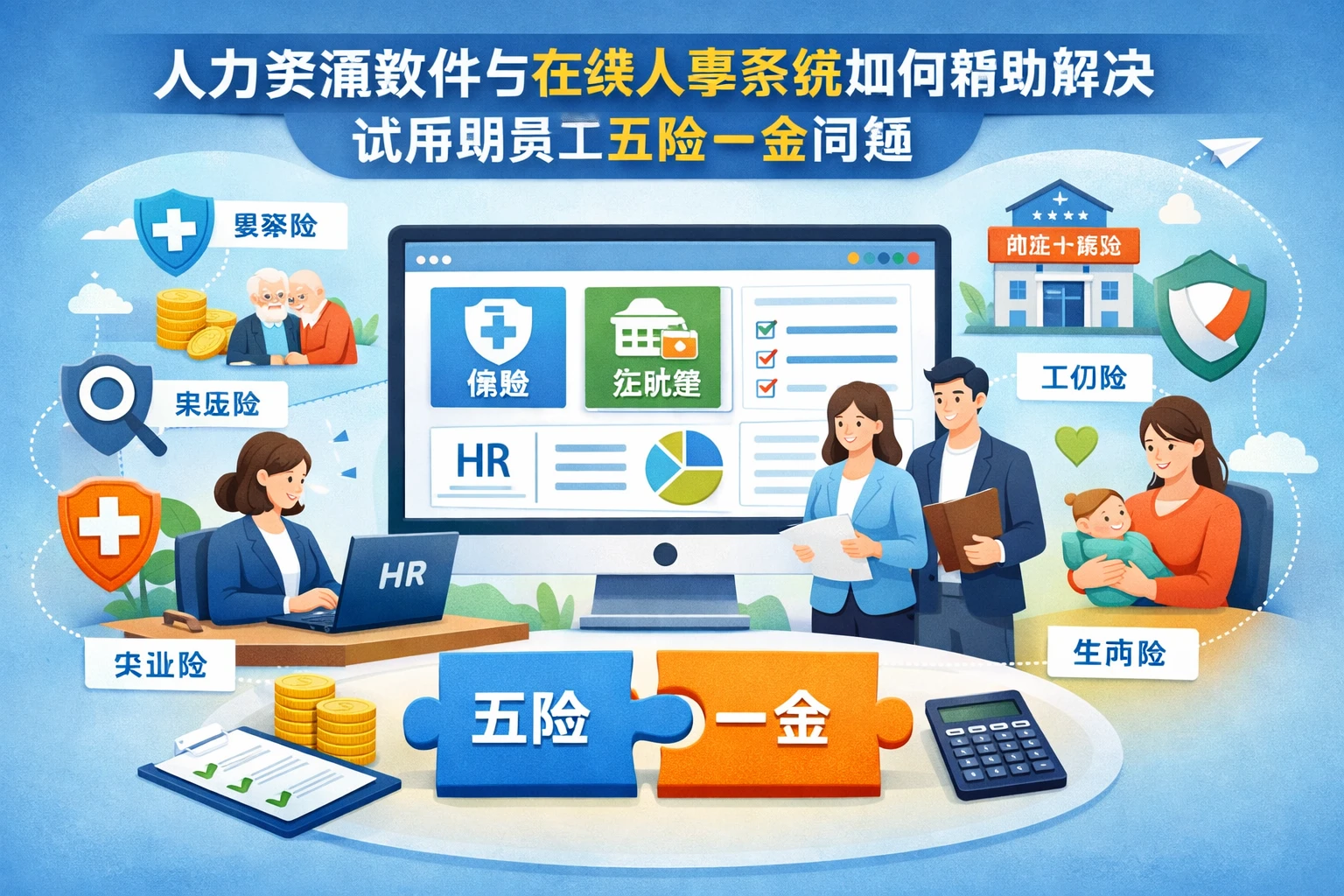 人力资源软件与在线人事系统如何帮助解决试用期员工五险一金问题