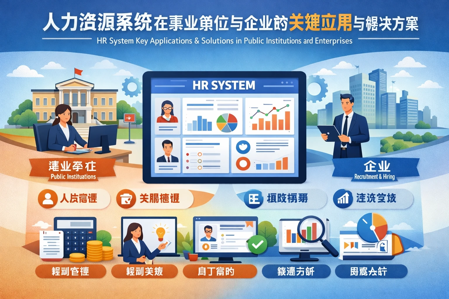 人力资源系统在事业单位与企业的关键应用与解决方案