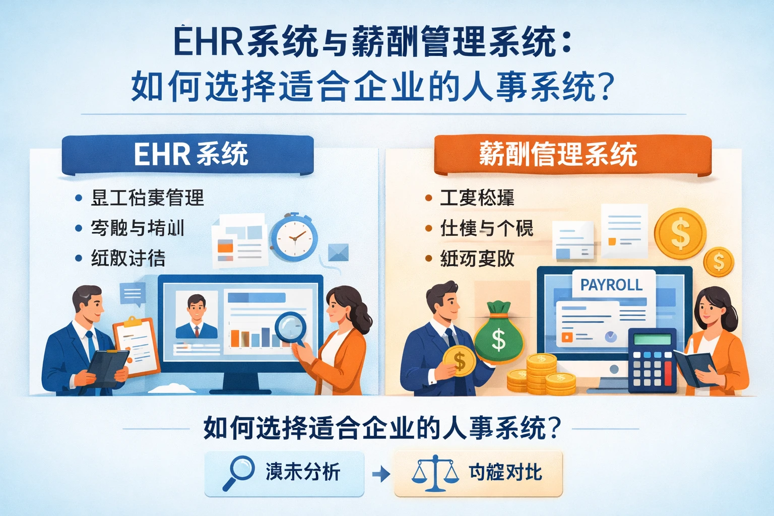 EHR系统与薪酬管理系统：如何选择适合企业的人事系统