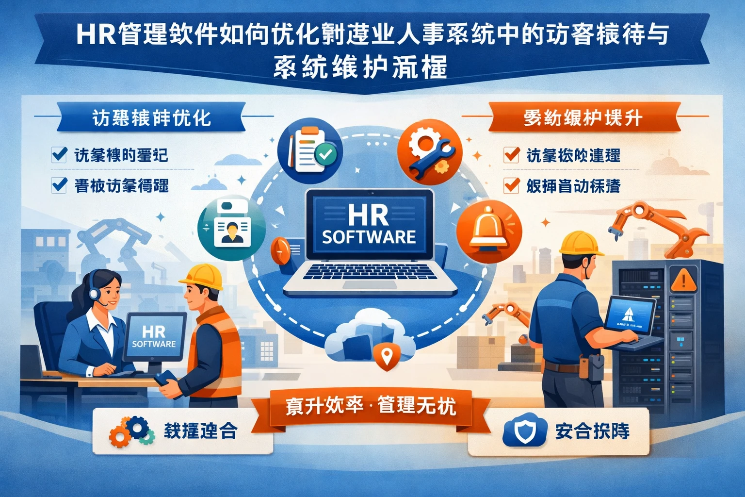 HR管理软件如何优化制造业人事系统中的访客接待与系统维护流程