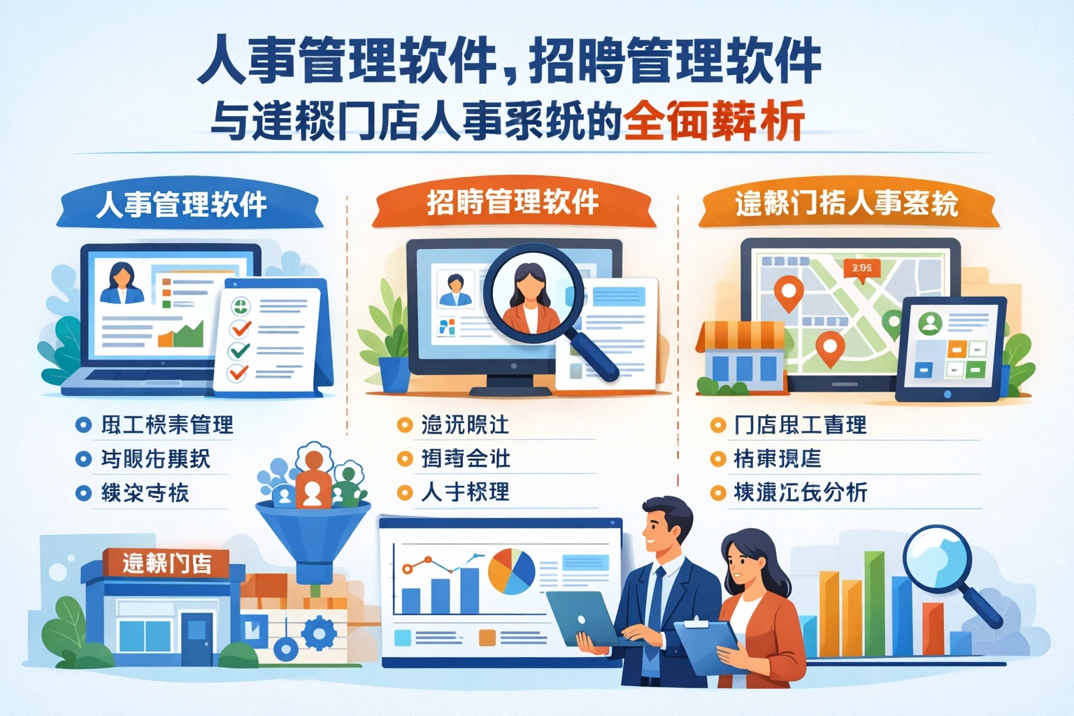 人事管理软件、招聘管理软件与连锁门店人事系统的全面解析