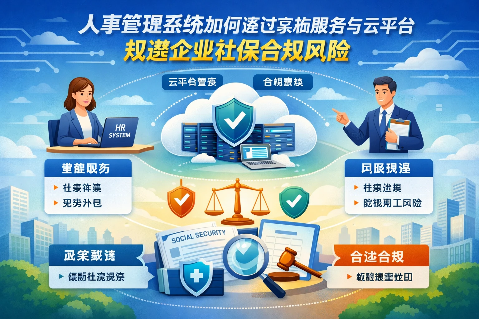 人事管理系统如何通过实施服务与云平台规避企业社保合规风险