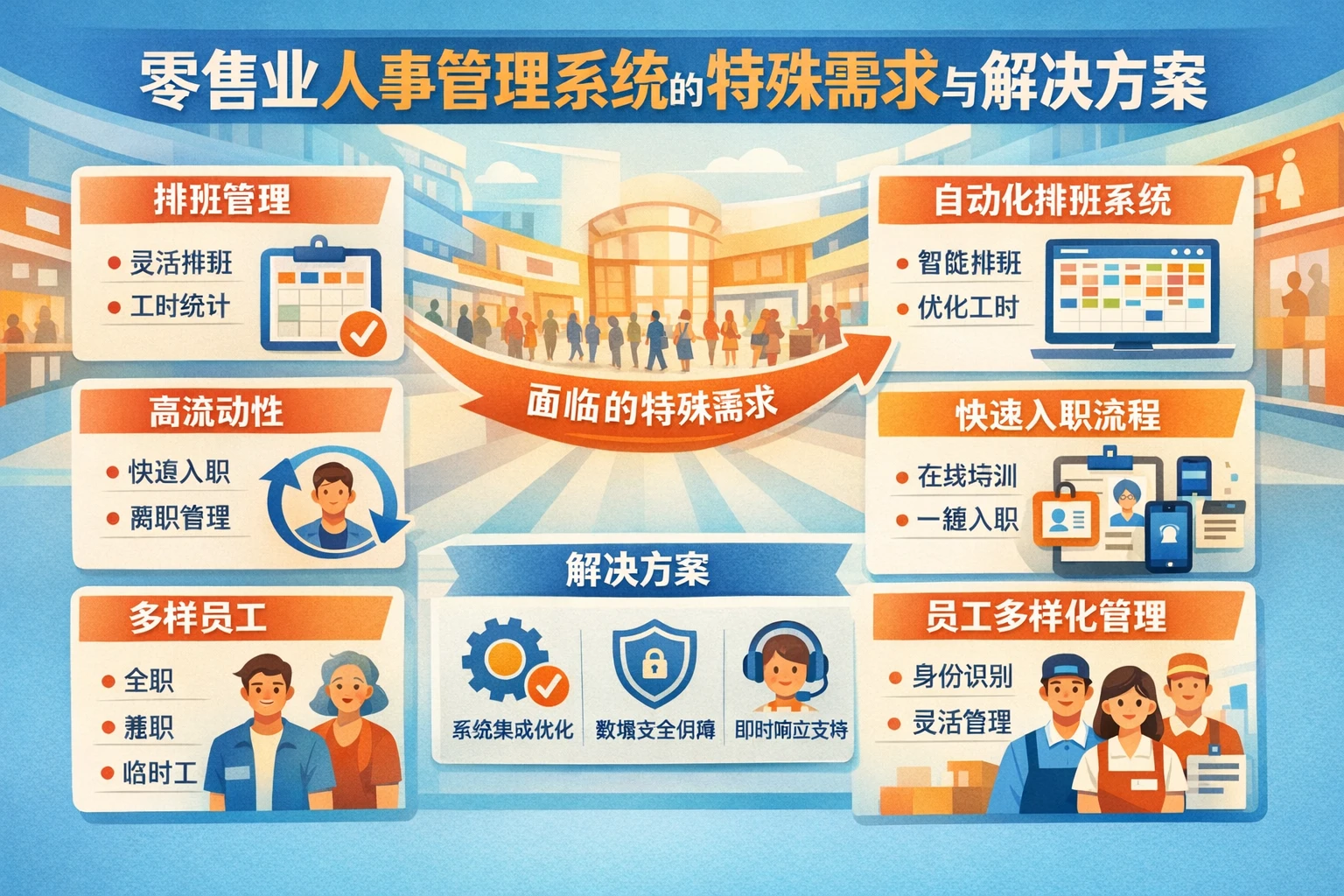 零售业人事管理系统的特殊需求与解决方案